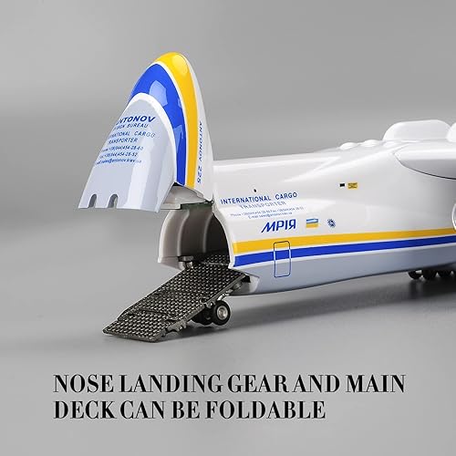 Miniatura 5 de Antonov An-225 - Modelo de avión de resina a escala 1200 - 17 pulgadas pintado en Ucrania Mriya Transporter Display Model Plane para colección
