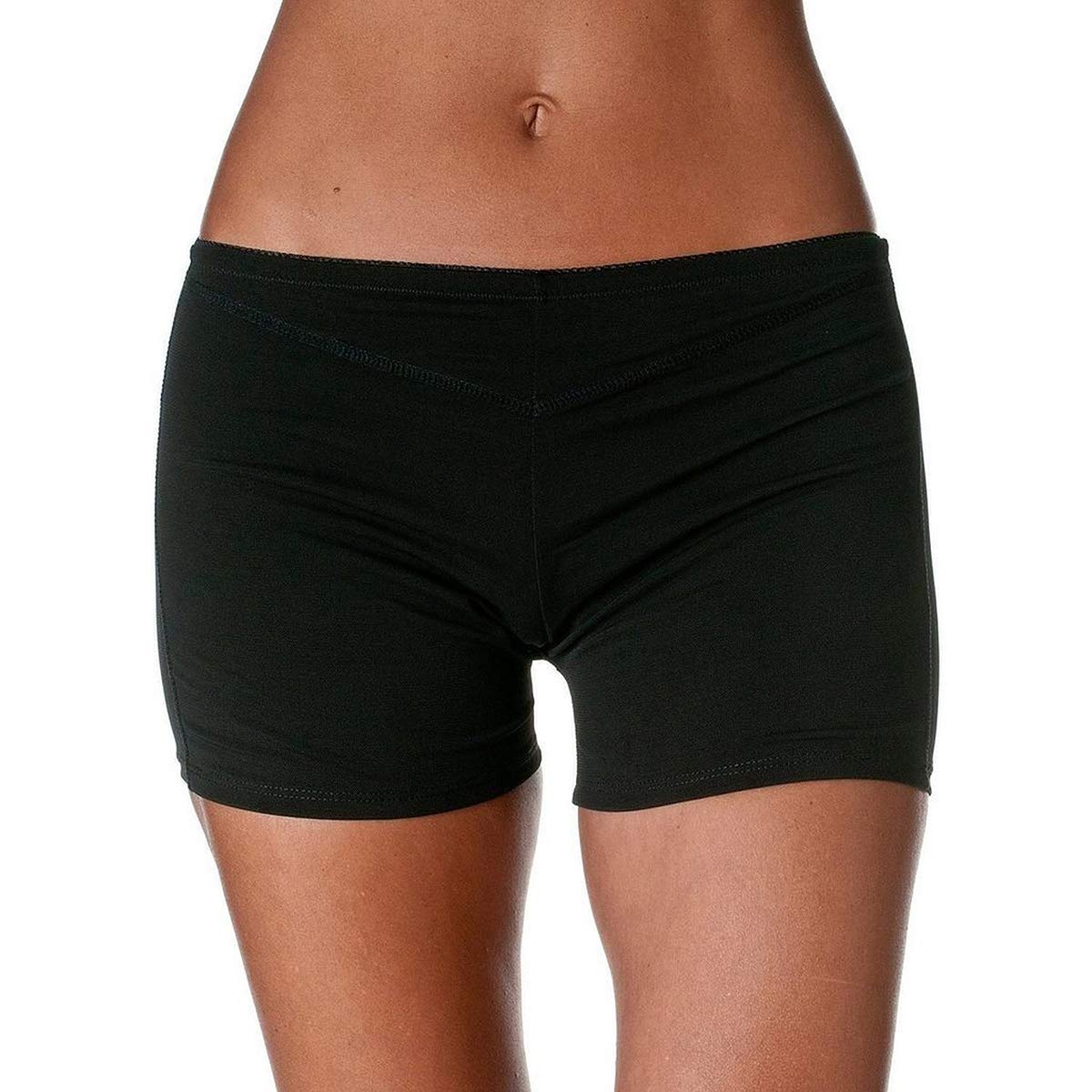 Focussexy Hot Womens Butt Lifter Boy Shorts Shapewear Butt Enhancer Control Panties, S (Waist 23-25 Inch), Black