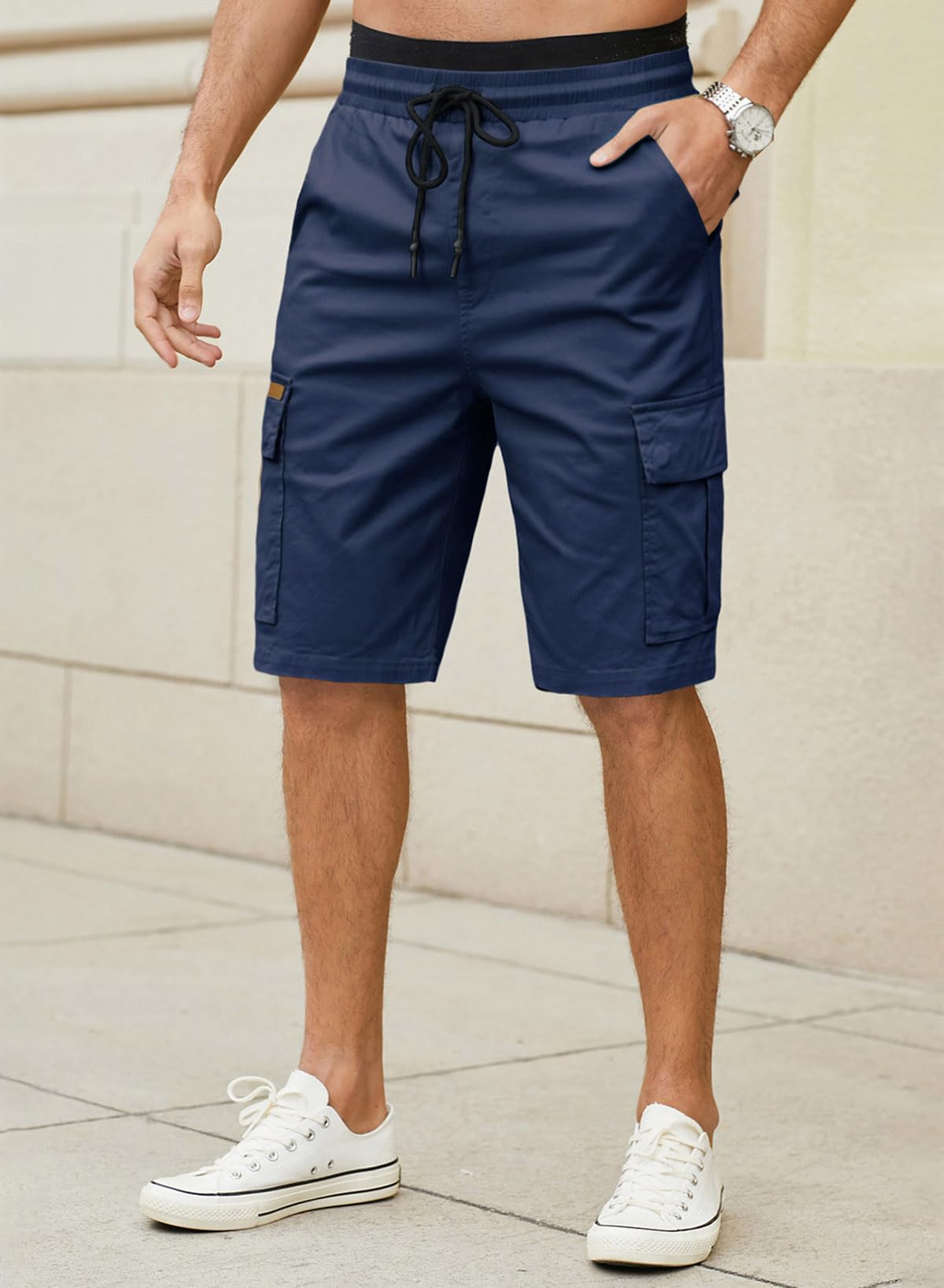 JMIERR Pantaloncini Uomo Sportivi Estivi Cotone Casual con Tasche