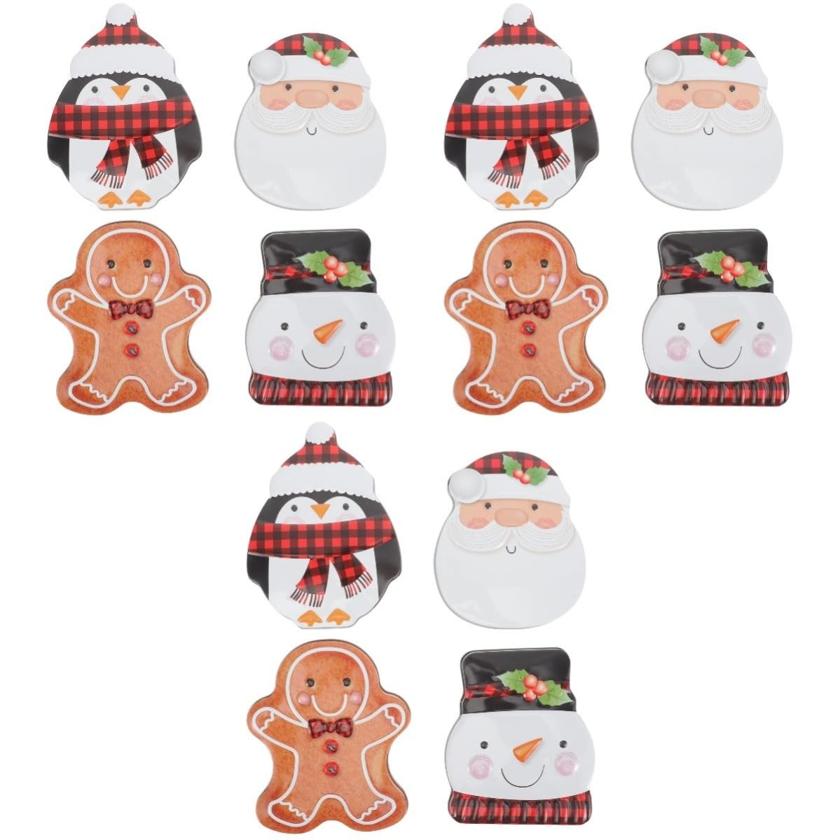 UPKOCH 12 Pièces Boîte Présent de Noël en Fer-blanc pour Bonbons et