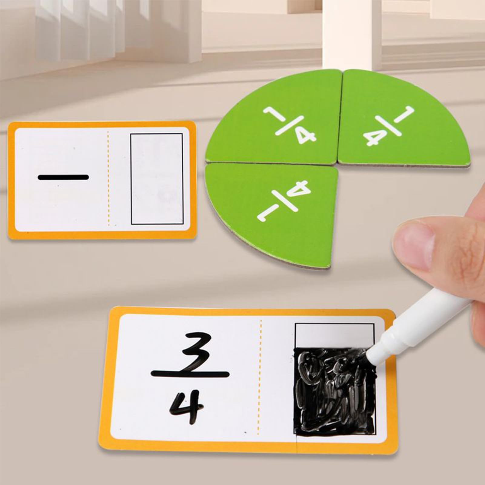 Fractions magnétiques - Matériel de manipulation des fractions, Jeu éducatif pour enfants dès 3 ans