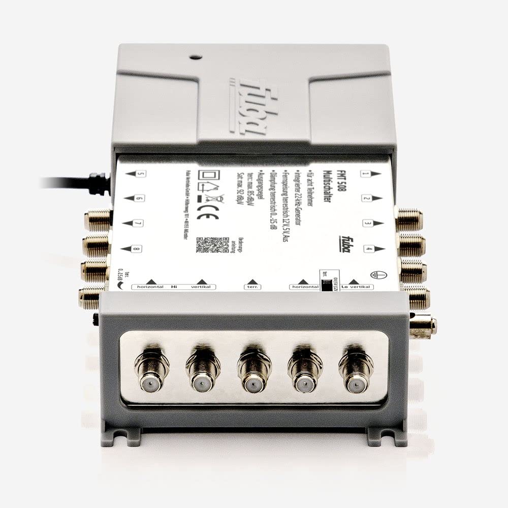 Fuba 8-Teilnehmer Digital Umrüstset DEK 407 Quattro-LNB FMT 508 HDTV Multischalter