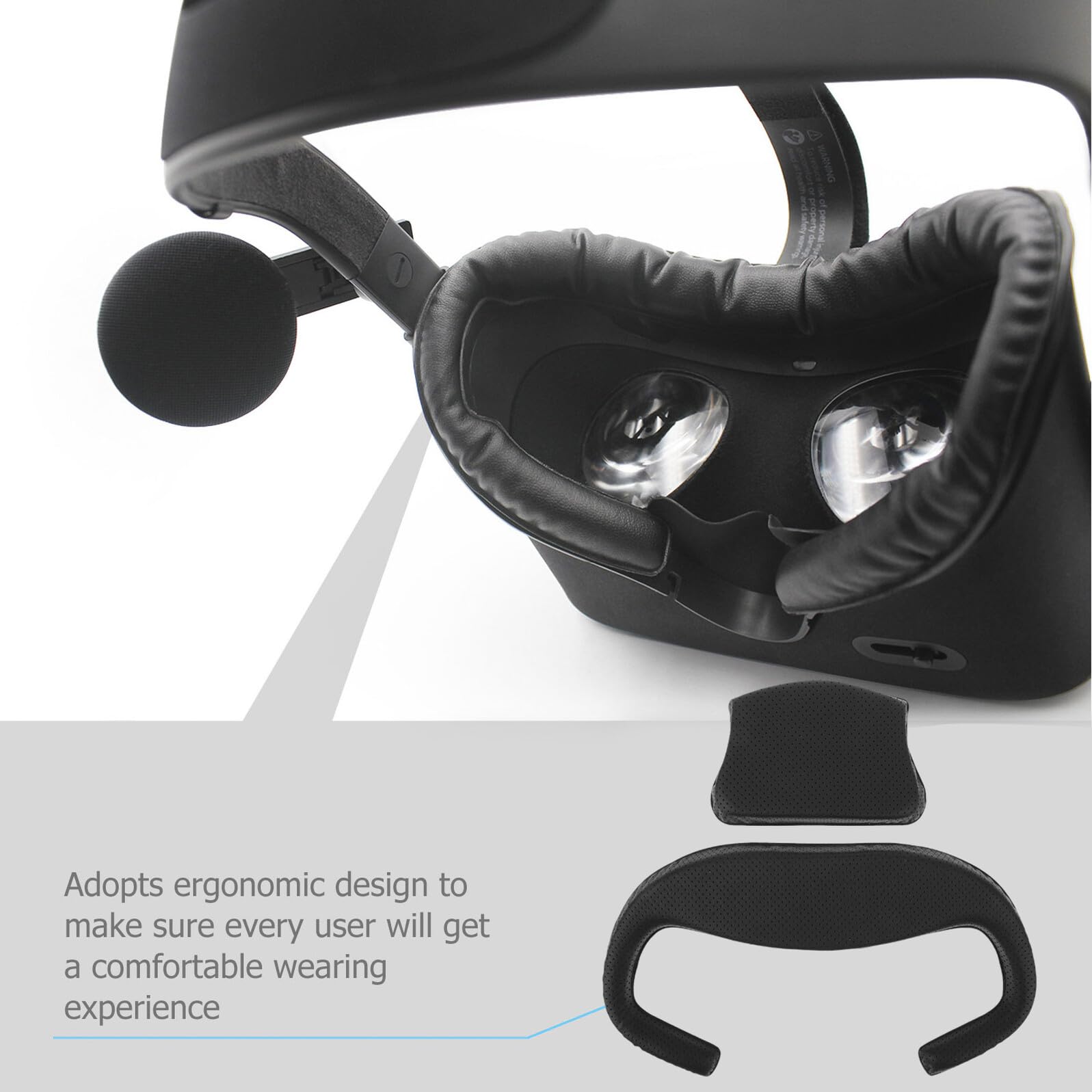 Almohadillas para Rostro y Almohadilla Trasera Sudor Resistente para VR Crystal Cojín Facial Cómodo y Duradero para Gafas de Realidad Virtual