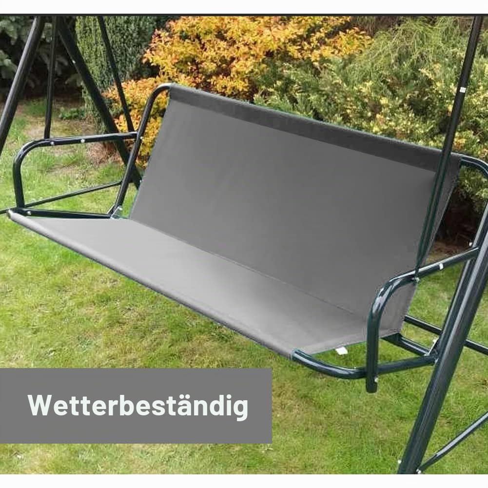 WingFly Gartensitzbezug für Schaukelstuhl, Schaukelstuhl, Sitzbezüge für Gartenschaukel, Abdeckung für Gartenstuhl, 2-/3-Sitzer (Grau, 158 x 52 x 52 cm)