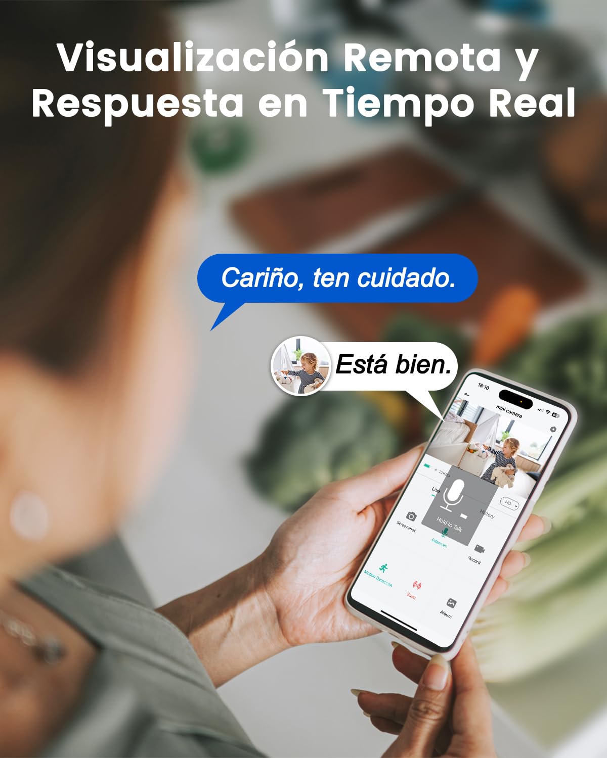 UCOCARE 2K Mini Camara Espia WiFi, Camara Vigilancia WiFi Interior 2 Piezas | Detección de Movimiento IA, Visión 160°, Visión Nocturna 10m, Compatible con Alexa, SD/Nube, WiFi 2.4GHz