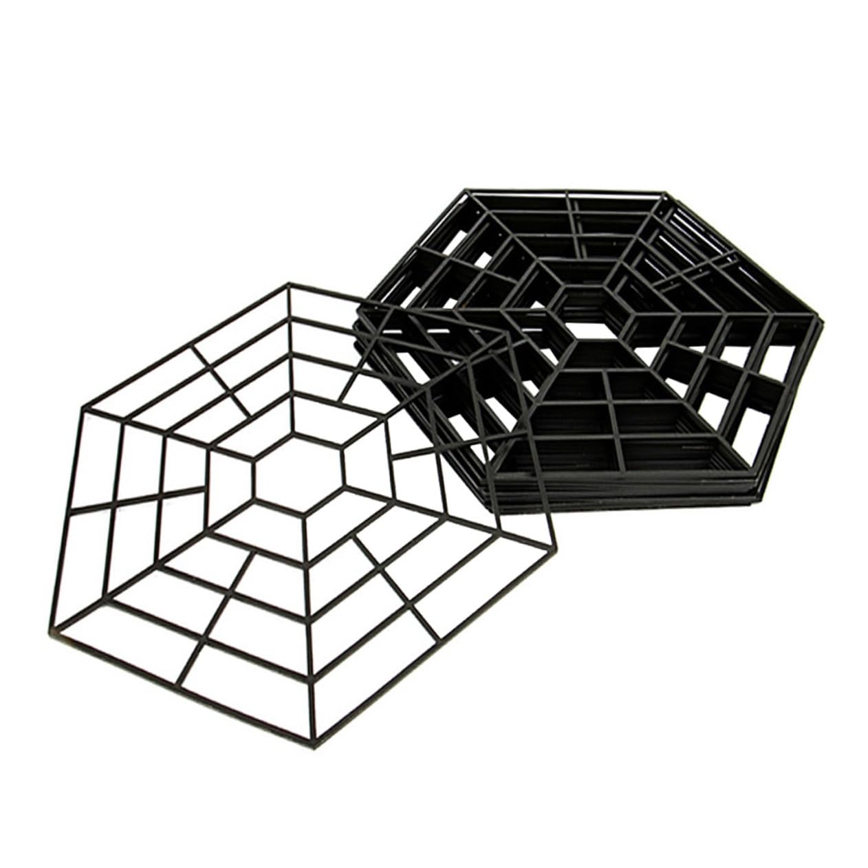 Gatuida Red Protectora de Peces de Plástico PP para Estanques al Aire Libre, 20 Piezas Hexagonales Negras, Malla Resistente al Desgaste, Protección contra Aves y Depredadores, Red