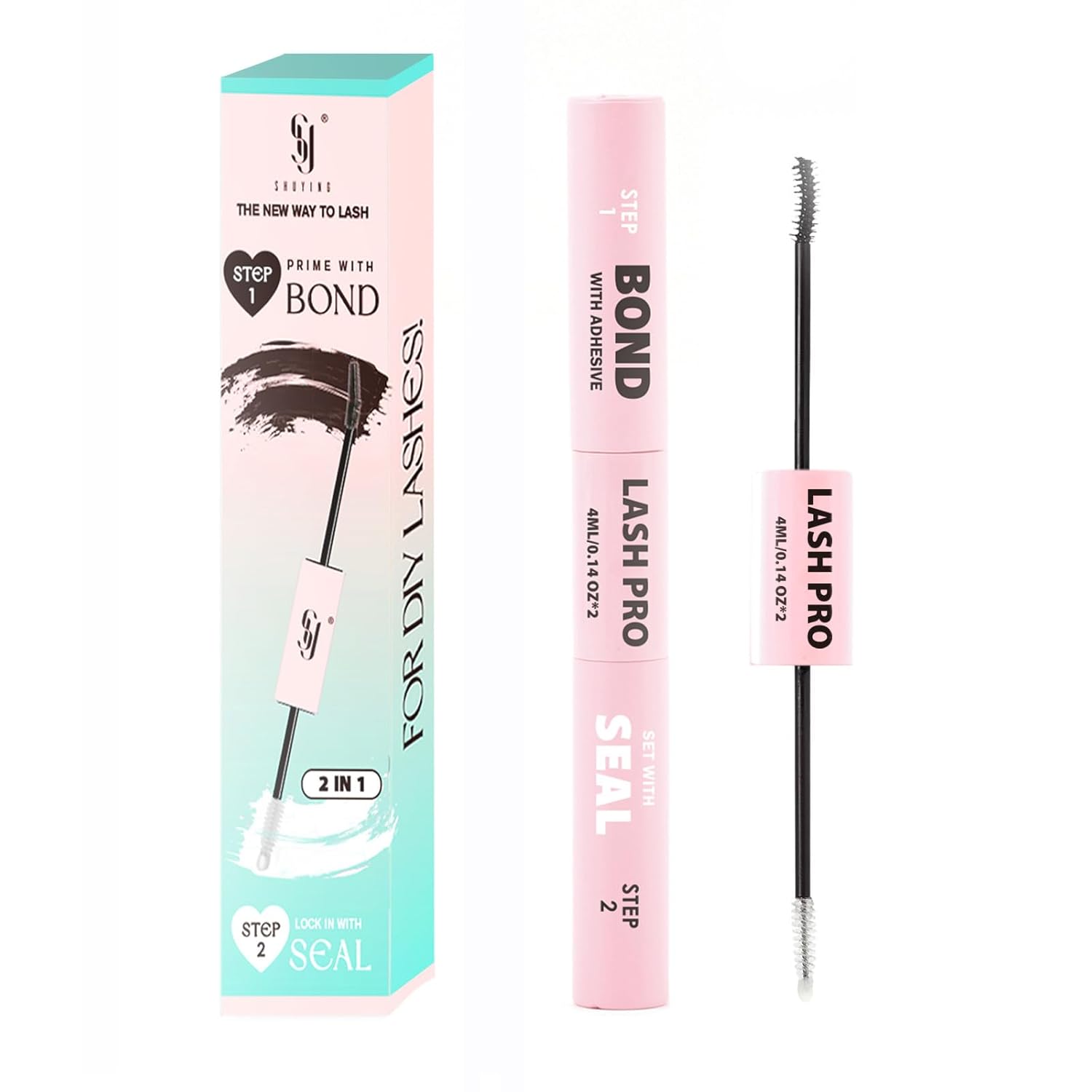 SY-SHUYING Black Lash Bond and Seal for Eye lash Cluster Long Lasting Comfortable Waterproof 72H Super Flexible Hold