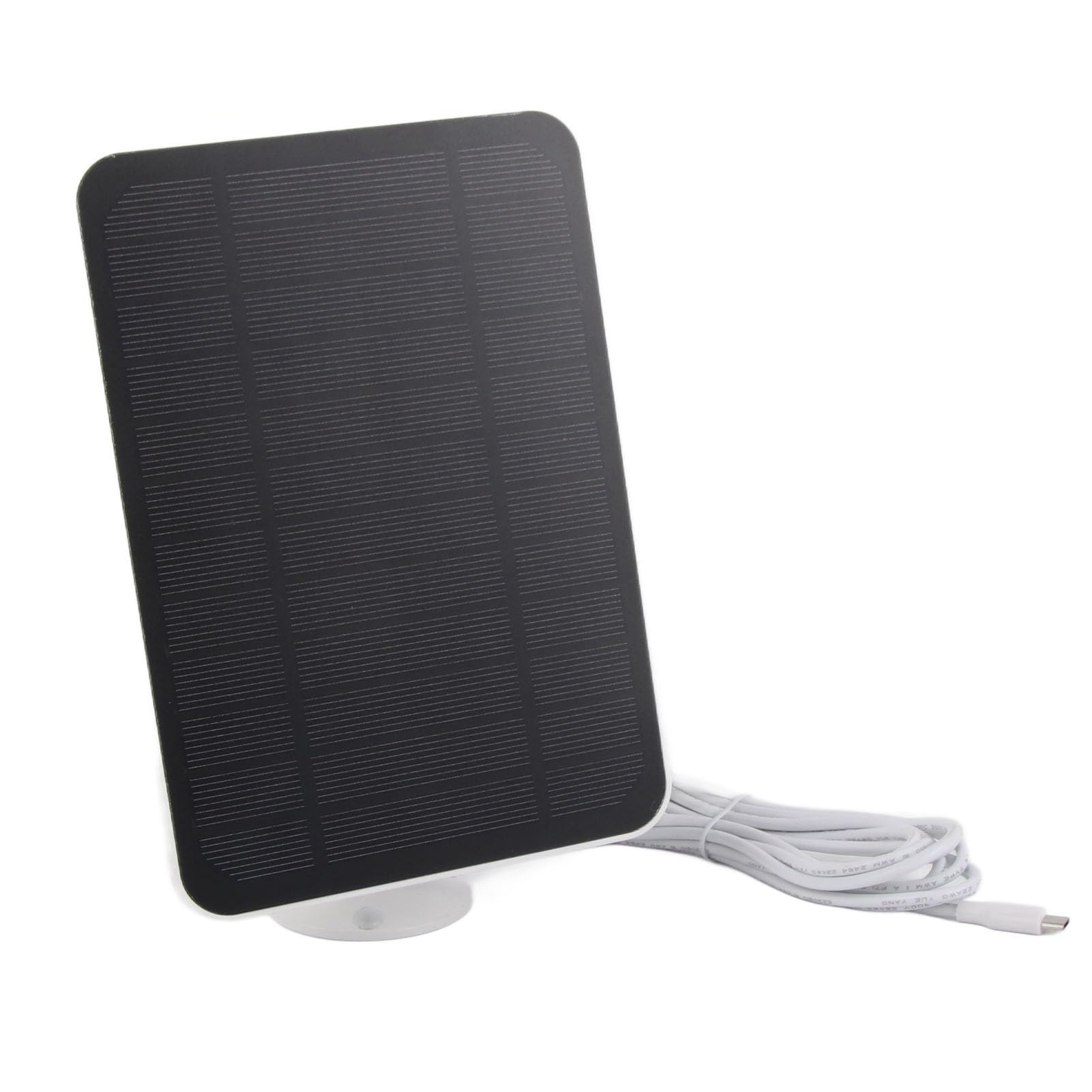 Panneau solaire 4W 5V pour caméra de sécurité, panneau solaire de caméra avec étanchéité IP65 et support réglable à 360 degrés pour panneau solaire (White)