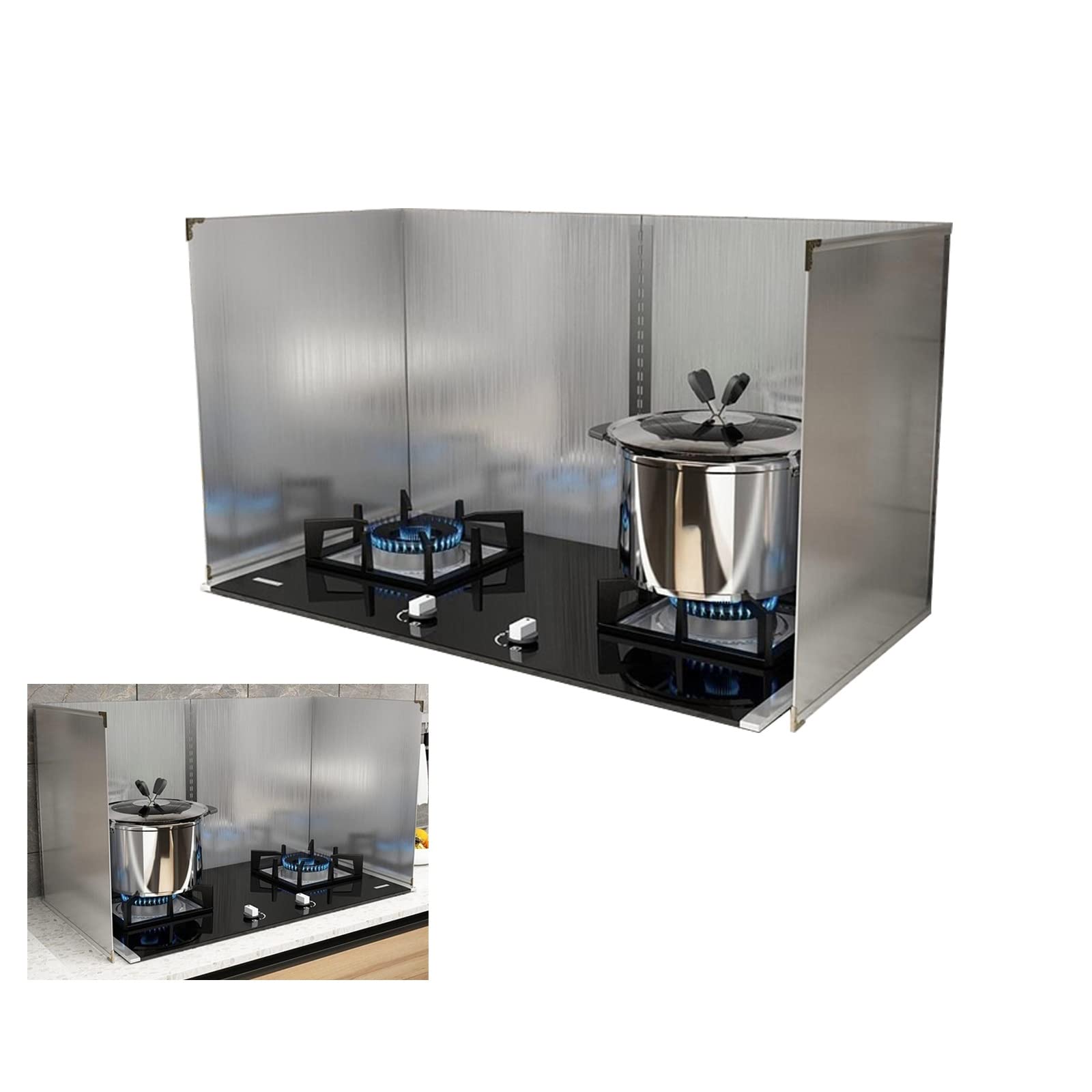 Crédence de cuisson pliable et compacte anti-éclaboussures pour cuisinière