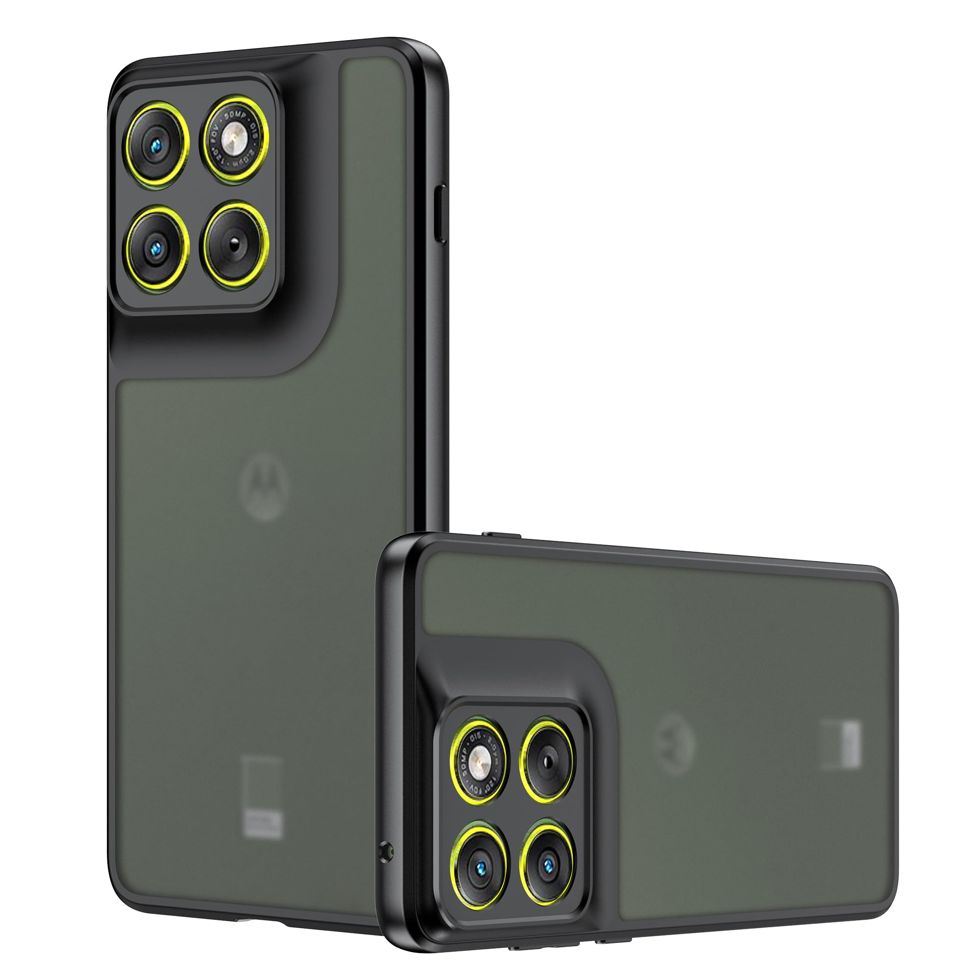 Lemxiee Case für Motorola Moto Edge 70 hülle mit Anti-Fingerabdruck & Absturzsicherung & rutschfest Flexibles Silikon + Mattiertes Acryl-Schutzhülle Handyhülle