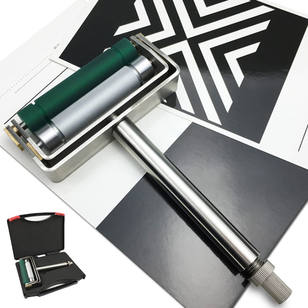 180 Line Hand Ink Proofer Chrome Anilox + Rubber Roller Manual Ink Proofer KPfaster for Gravure, Flexgraphic and Coating