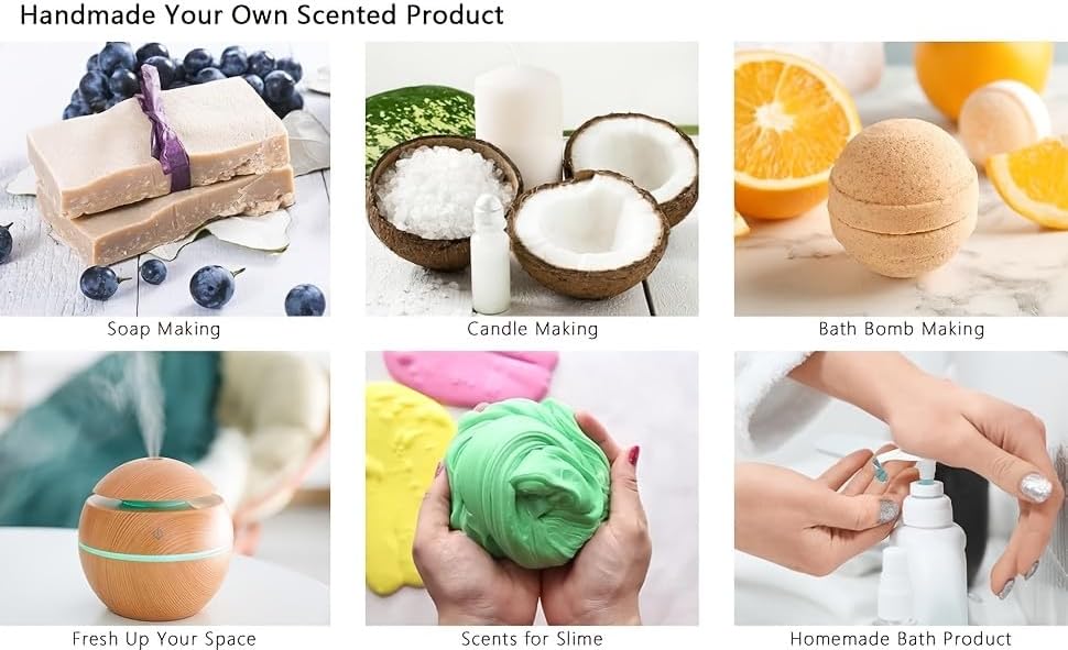 Fruity Fragrance Oil for Candle & Soap Making, Holamay Premium Essential Oils 10ml x 10 - Coconut, Strawberry, Mango, Pineapple, Summer Aromatherapy Diffuser Oils Set - Image 5