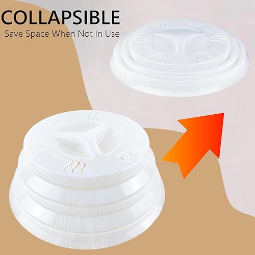 Miniatura 4 de Cubierta grande para salpicaduras de microondas de 11.8 pulgadas, cubierta de silicona para microondas, cubierta plegable para alimentos para