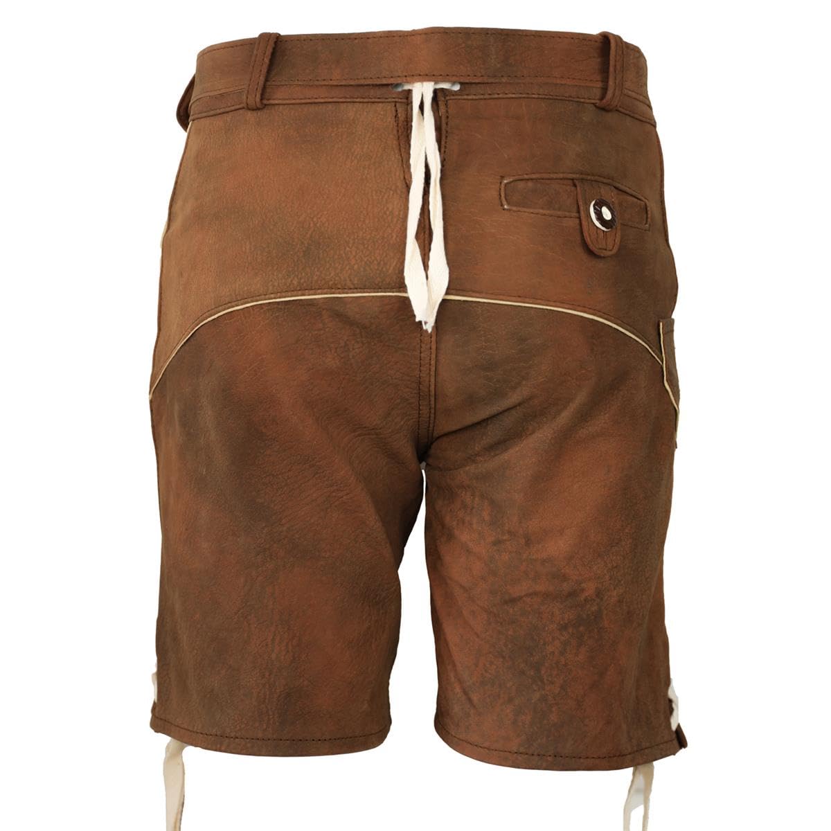 Kinder Trachten Lederhose mit Gürtel Jakob Braun Antik Jungs Kinderlederhose kurz