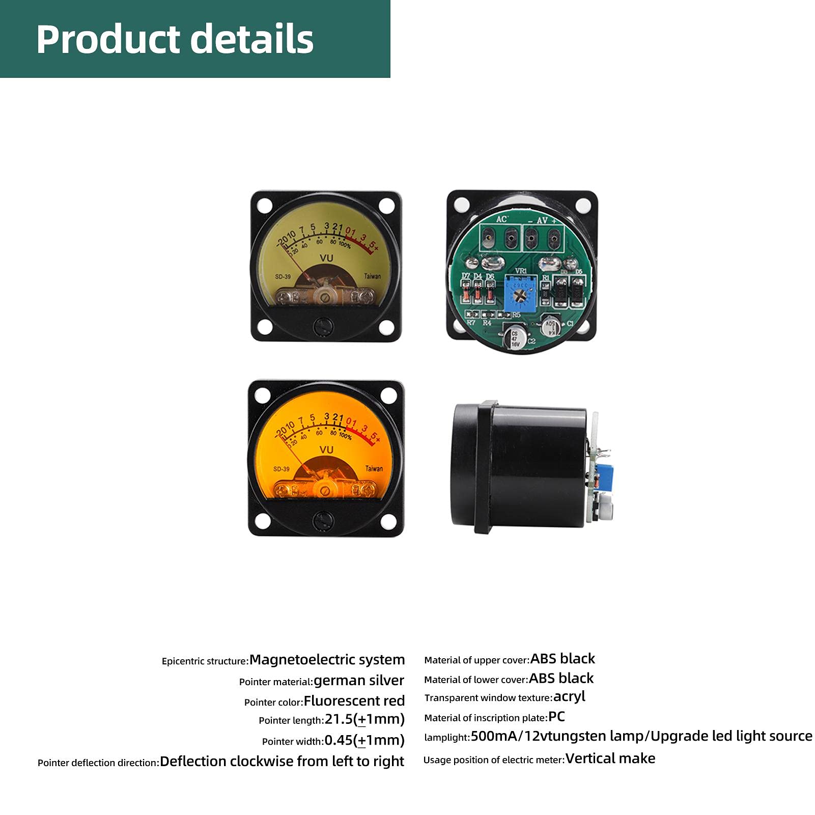 Scheda Driver Per Misuratore VU Audio DC9-12V Retroilluminazione Verde Per Amplificatore Universale