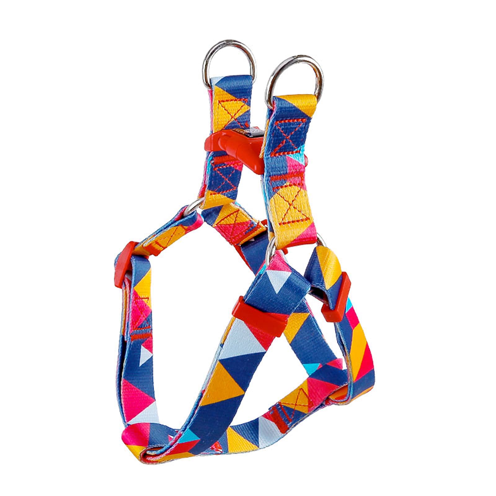 EVERKINGDog Harness Geometric Design 3 Sizes Strong Durable Fashionable Gift for Pet Lovers-Flamingo (Flamingo, L)