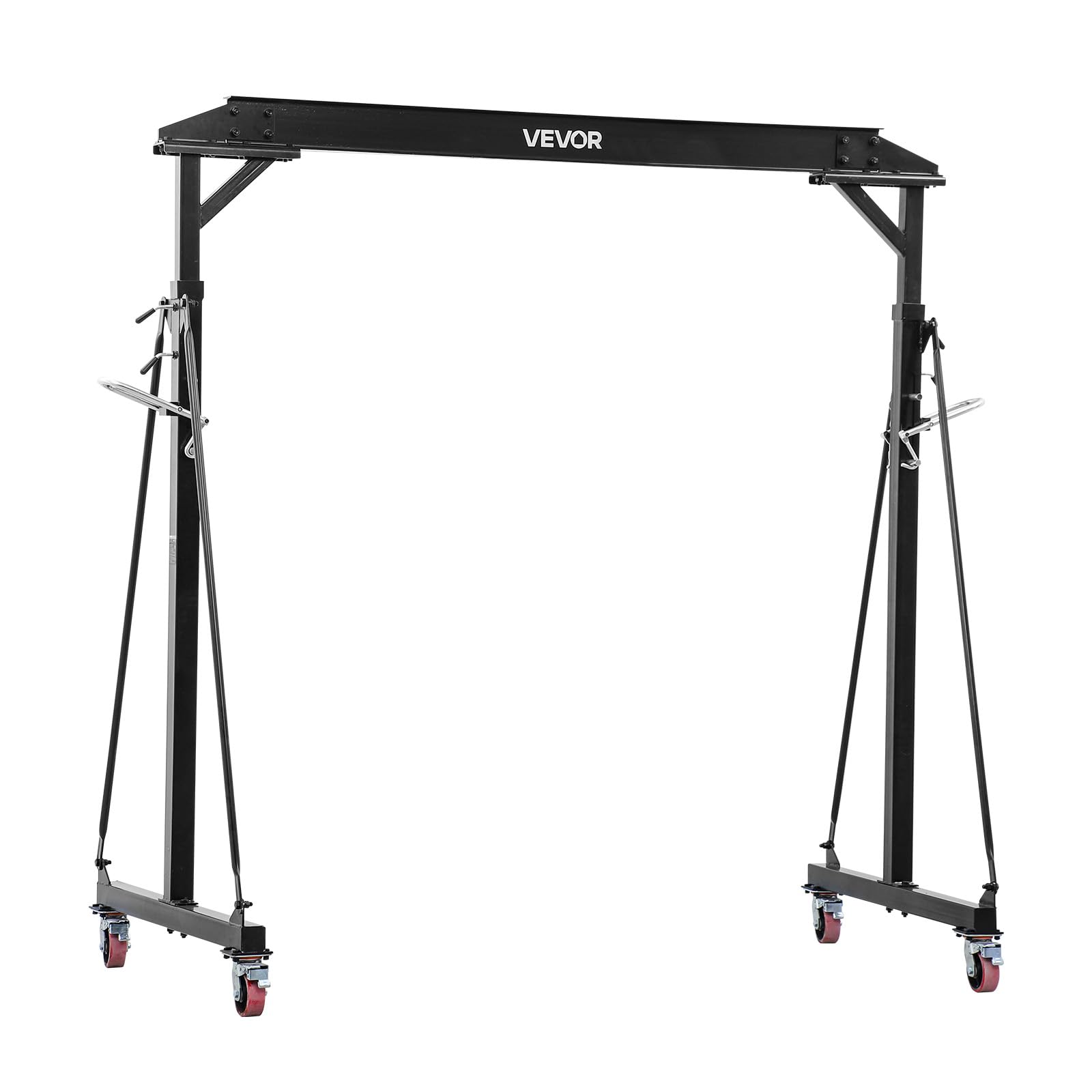 VEVOR Mobiler Portalkran mit 997,9kg Tragkraft, 243-363cm Höhenverstellbarer Ladekran aus Stahl, Robuster Werkstattkran Inkl. 360° Lenkrollen mit Bremsen, Lastkran für Lager Werkstatt Baustelle Fabrik