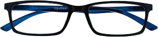 OPULIZE Watch Blue Light Blocking Reading Glasses Black Blue Arm Computer Game Anti-Glare Men Women B9-1+1.00