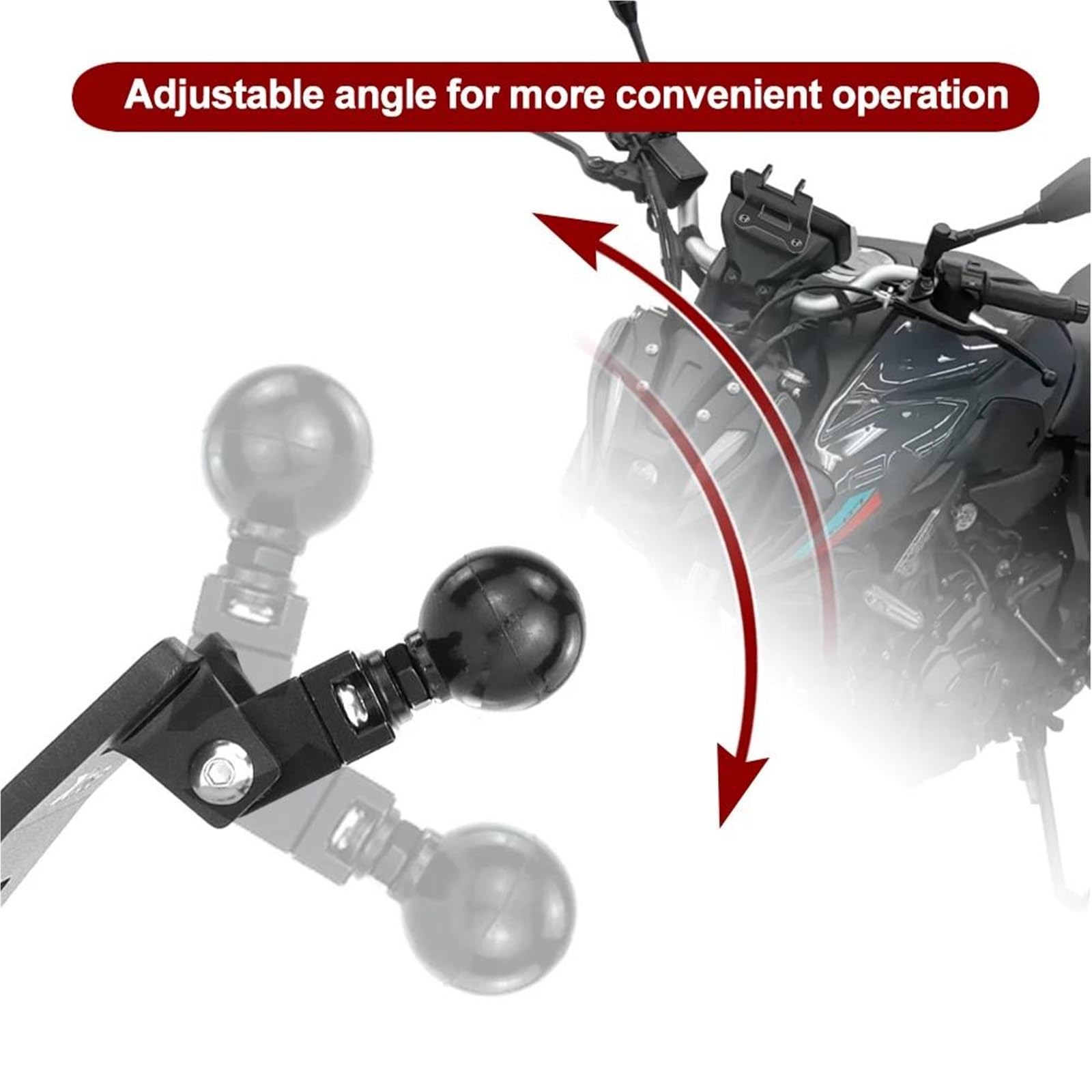 YESKIT Support De Navigation pour Moto, Montage Téléphone GPS pour Yamaha MT-07 / ABS 2023 – 2024 MT07 Arceau sécurité