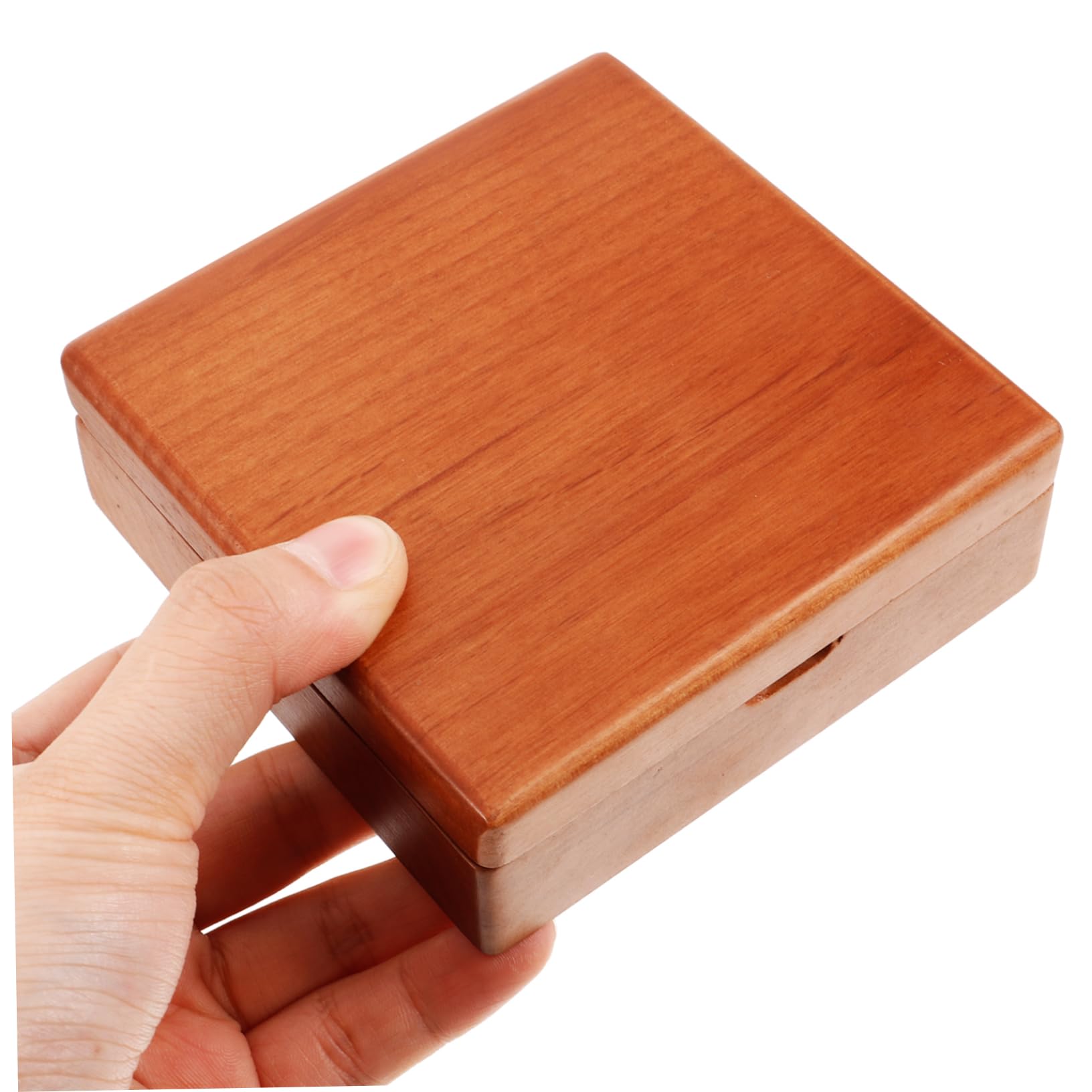 Operitacx Tragbarer Stempelkissenbehälter mit Vintage Design Elegante Aufbewahrungsbox für Stempelkissen und Tusche Praktische Größe 10 X 10 X 3,6cm