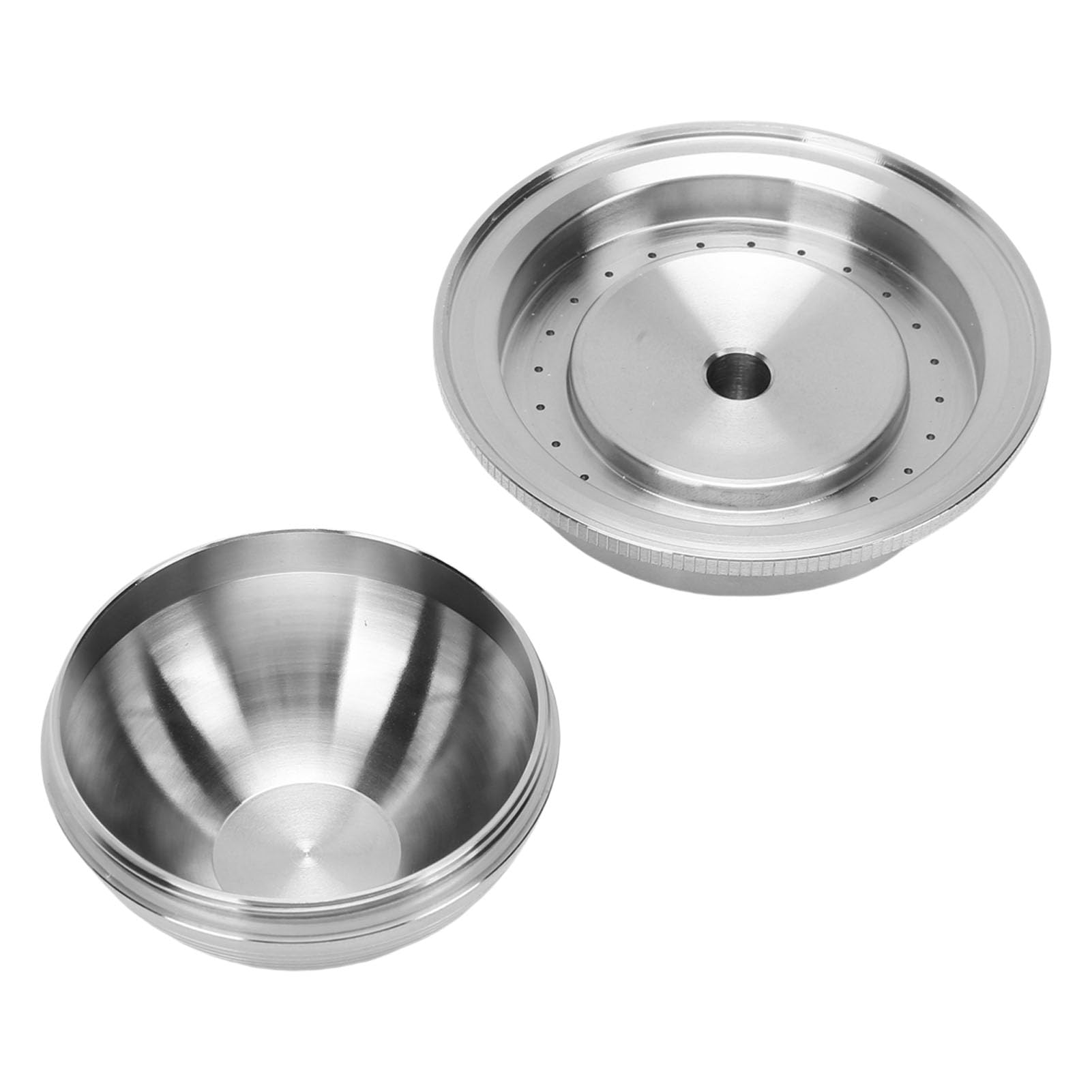 Jiawu Cápsula de café Reutilizable, Cápsula de café de Acero Inoxidable Premium de 80 Ml, Kit de Cápsulas de Recargables con Cepillo y Cuchara para Máquinas de
