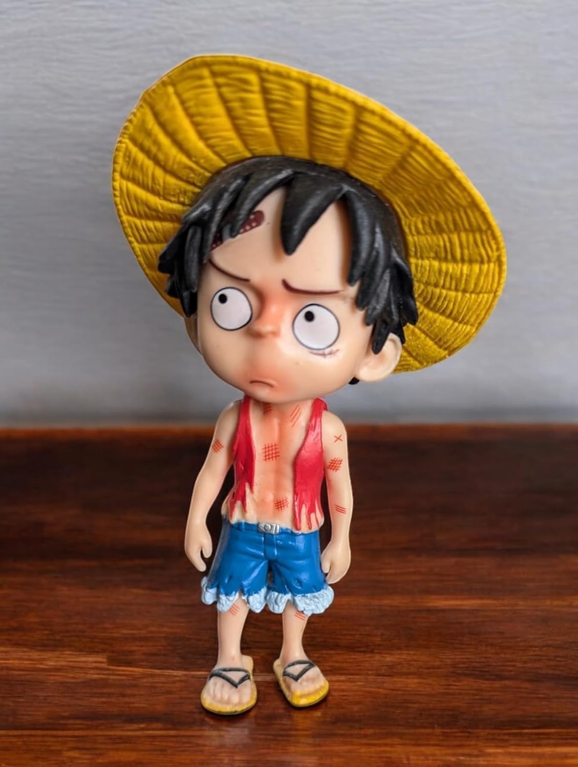 YOURKARTS.COM Anime Hero Figurines Set, Stylized Desk Decor for Office, Home, Car Interiors. (Lufi red Jacket)