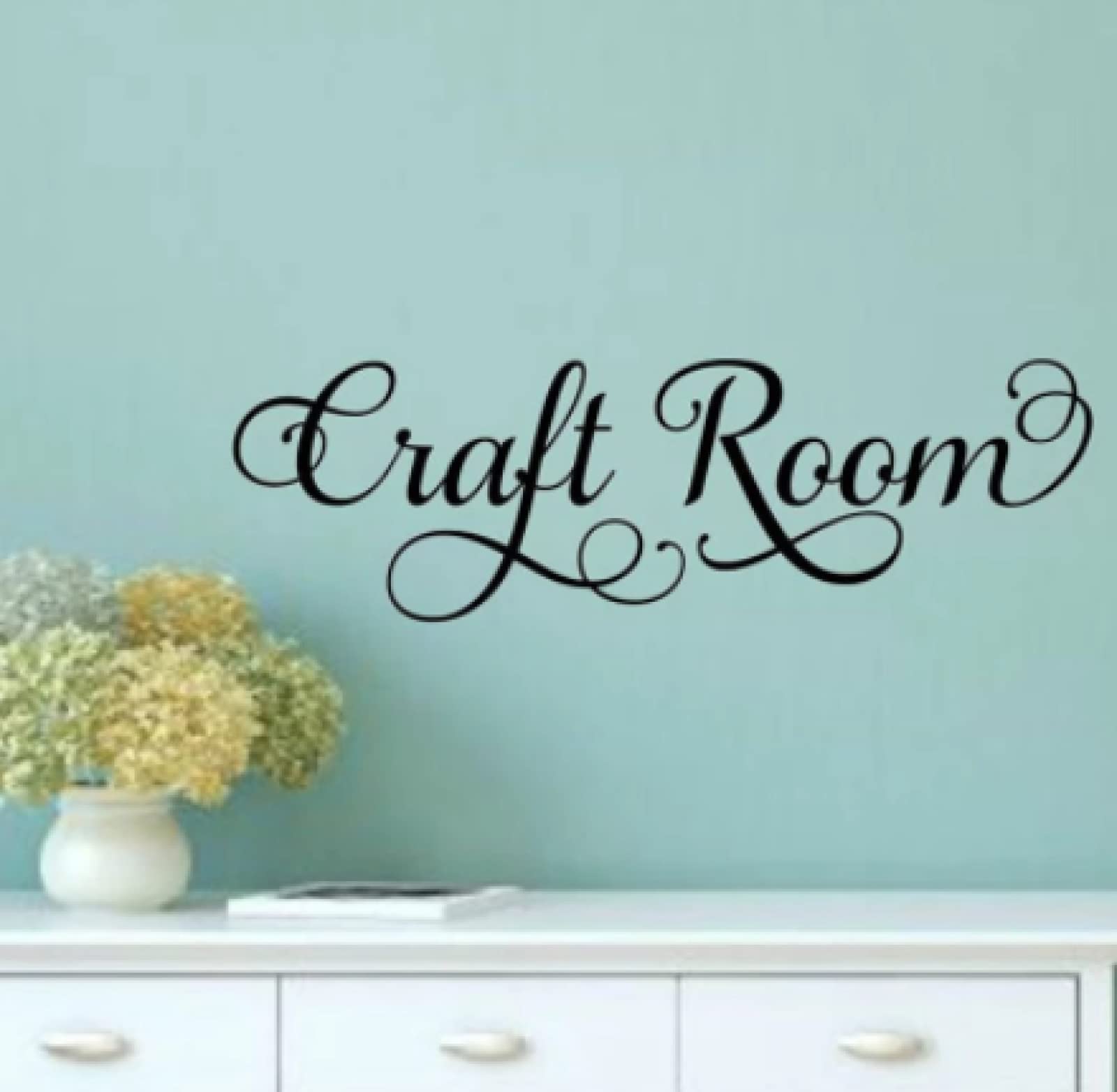 Guishun-A White Craft Room Door Sticker Decal Vinyl Craft Studio Sign Wall Decal Sticker Vinyl Home Decor35cmwidex10cmhigh