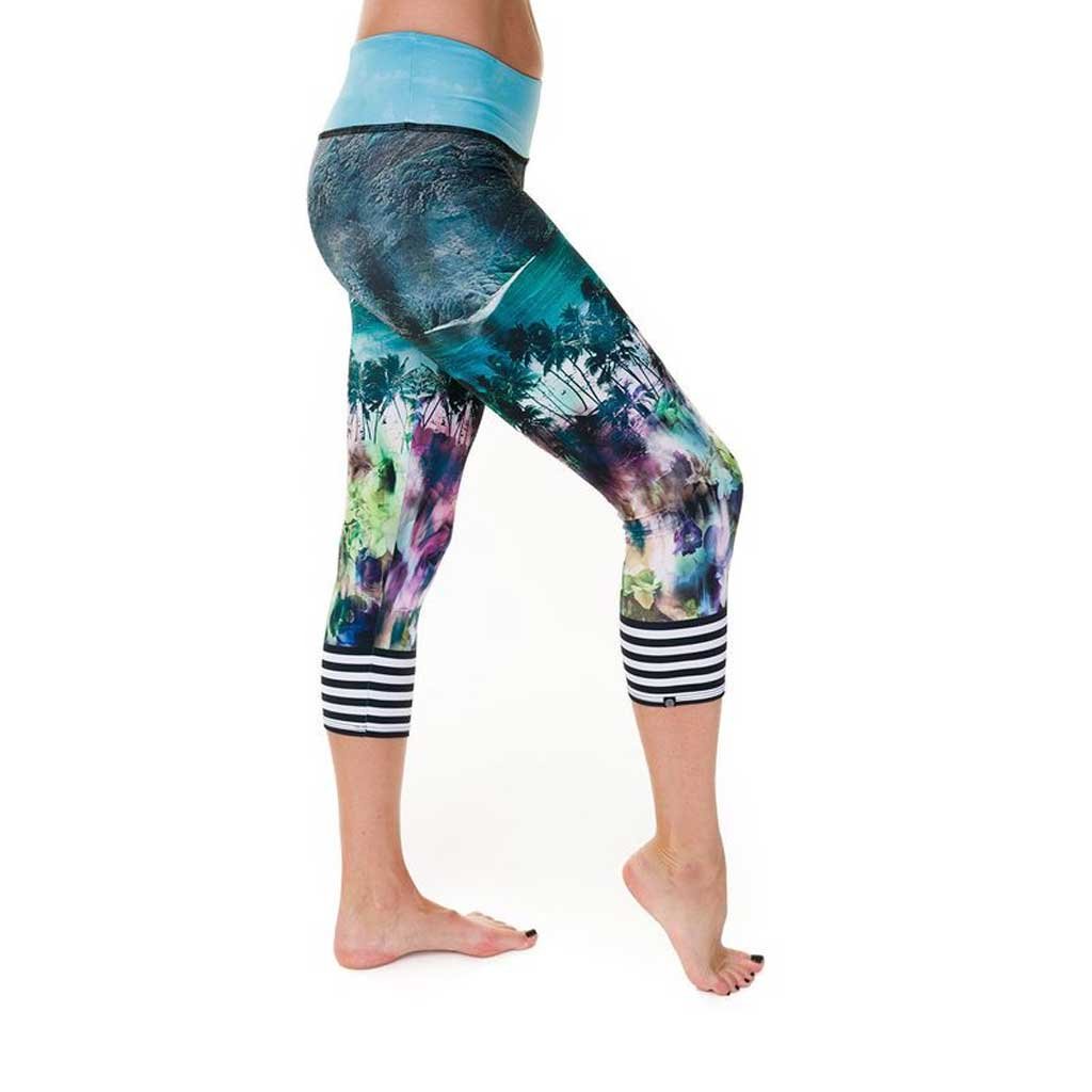 Onzie Yoga Graphic Capri 241 Malibu (Small/Medium, Malibu)