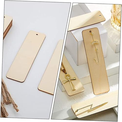 Miniatura 4 de Beautiful 20Pcs Wooden Blank Bookmark Blank Bookmarks Wooden Bookmarks Wood Bookmark DIY Bookmarks Graffiti Blank Bookmarks Graffiti Bookmarks