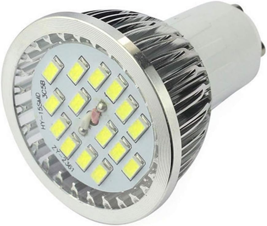 GU10 LED Bulbs (4 Pack) 7W AC85-265V 6000K Cool White 60W Halogen Bulb Equivalent GU10 Base Recessed Spotlight Track Light MR16 LED Bulbs