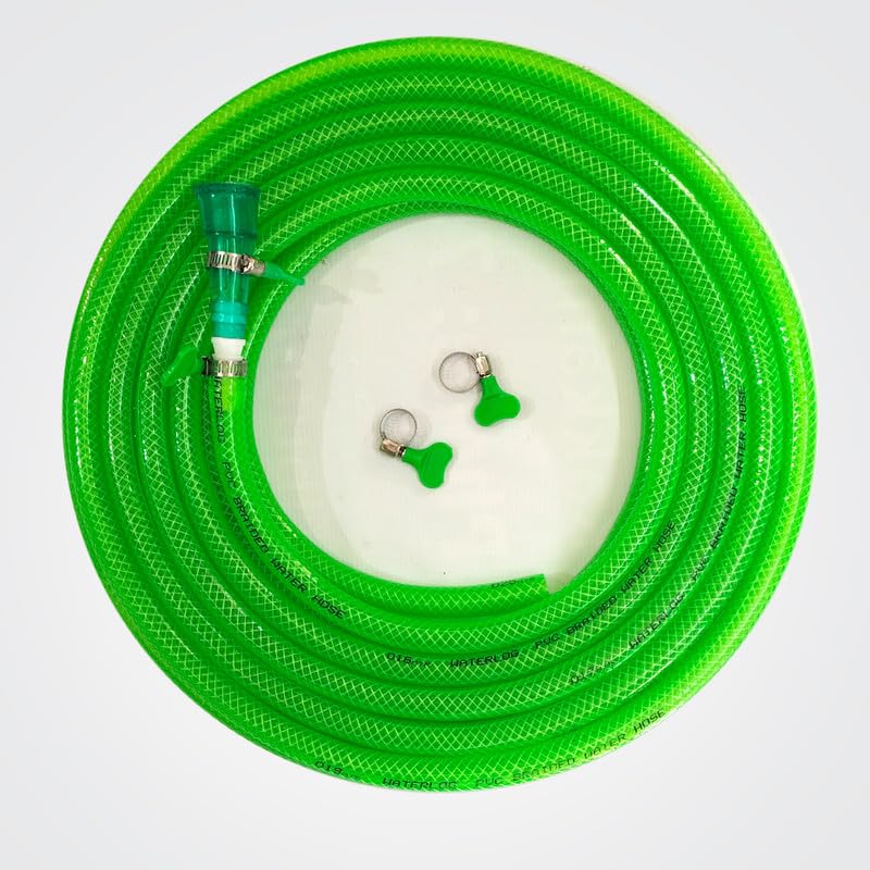 WATERLOG (13mm) 10Mtr Braided Garden Hose 3 Layered With All Accessories, Heavy Duty Garden Hose, Car Wash, Floor Clean, Indoor - Outdoor Use [1 PVC Union Jointer & 2 Hose Clamp FREE] (B0CJF6J2LR) Amazon Price History, Amazon Price Tracker