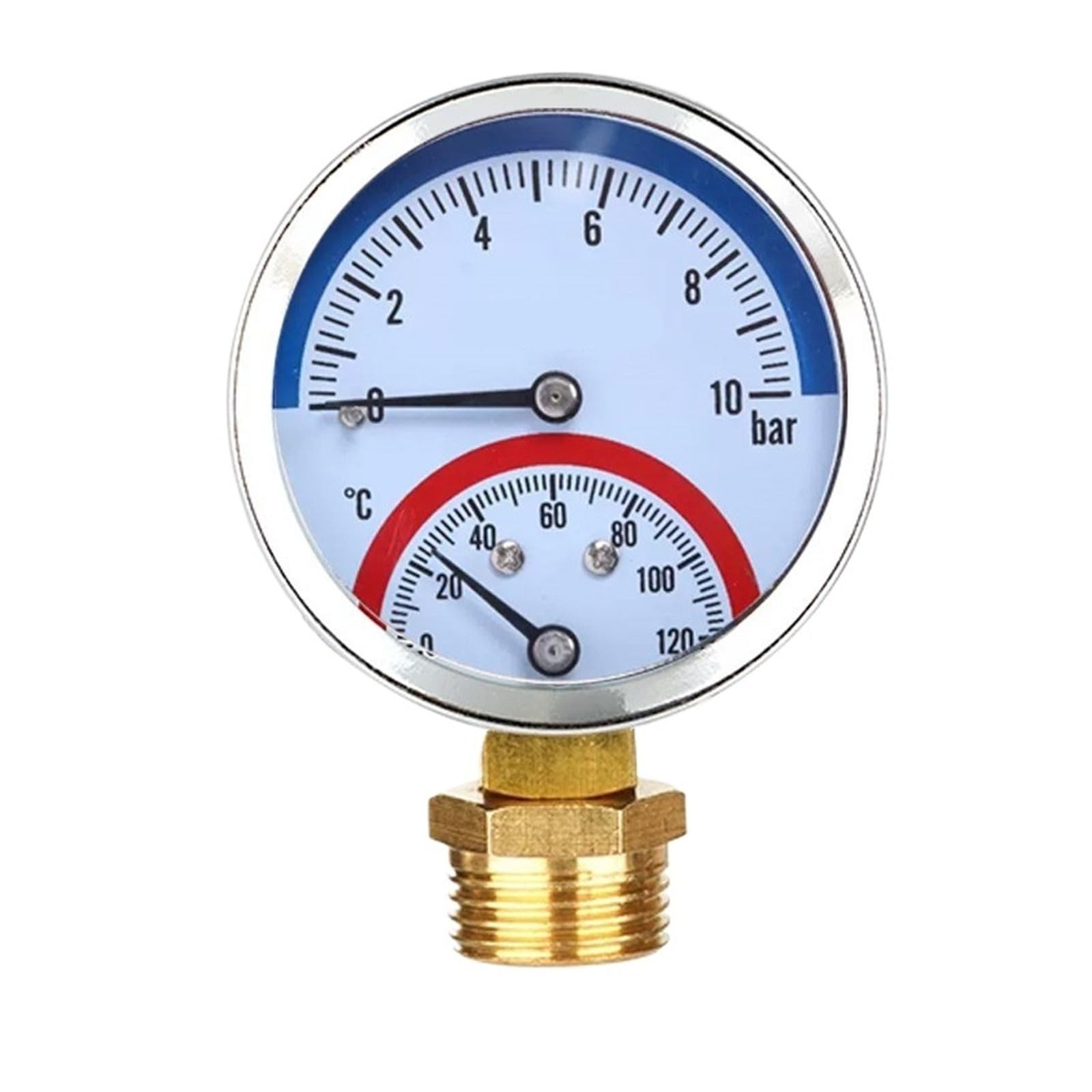 Manomètre de température et de pression WY-60 10 bar/16 bar(0-10bar 120℃+4分转接)
