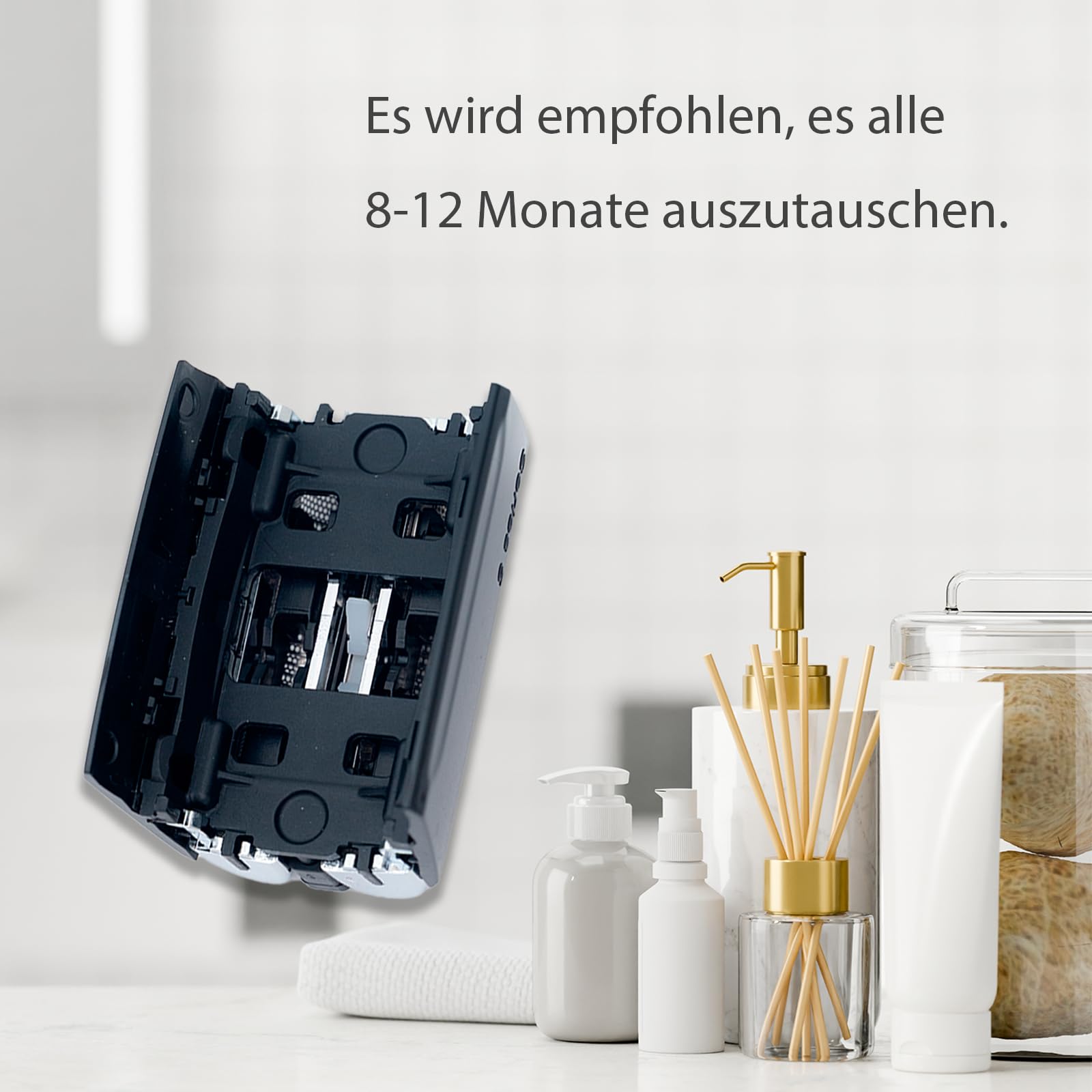 2 Stück 52B Scherkopf Kompatibel mit Braun Elektrorasierer Series 5, 52B Scherblatt für Braun Herren Rasierer S5