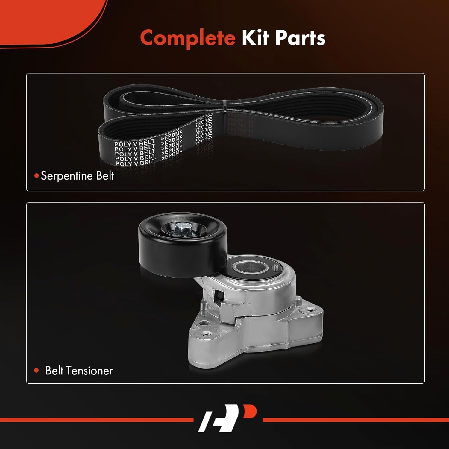 A-Premium Engine Serpentine Belt Drive Kit with Tensioner Compatible with Honda CR-V CRV 2007-2009 & Acura TSX 2004-2006, L4 2.4L