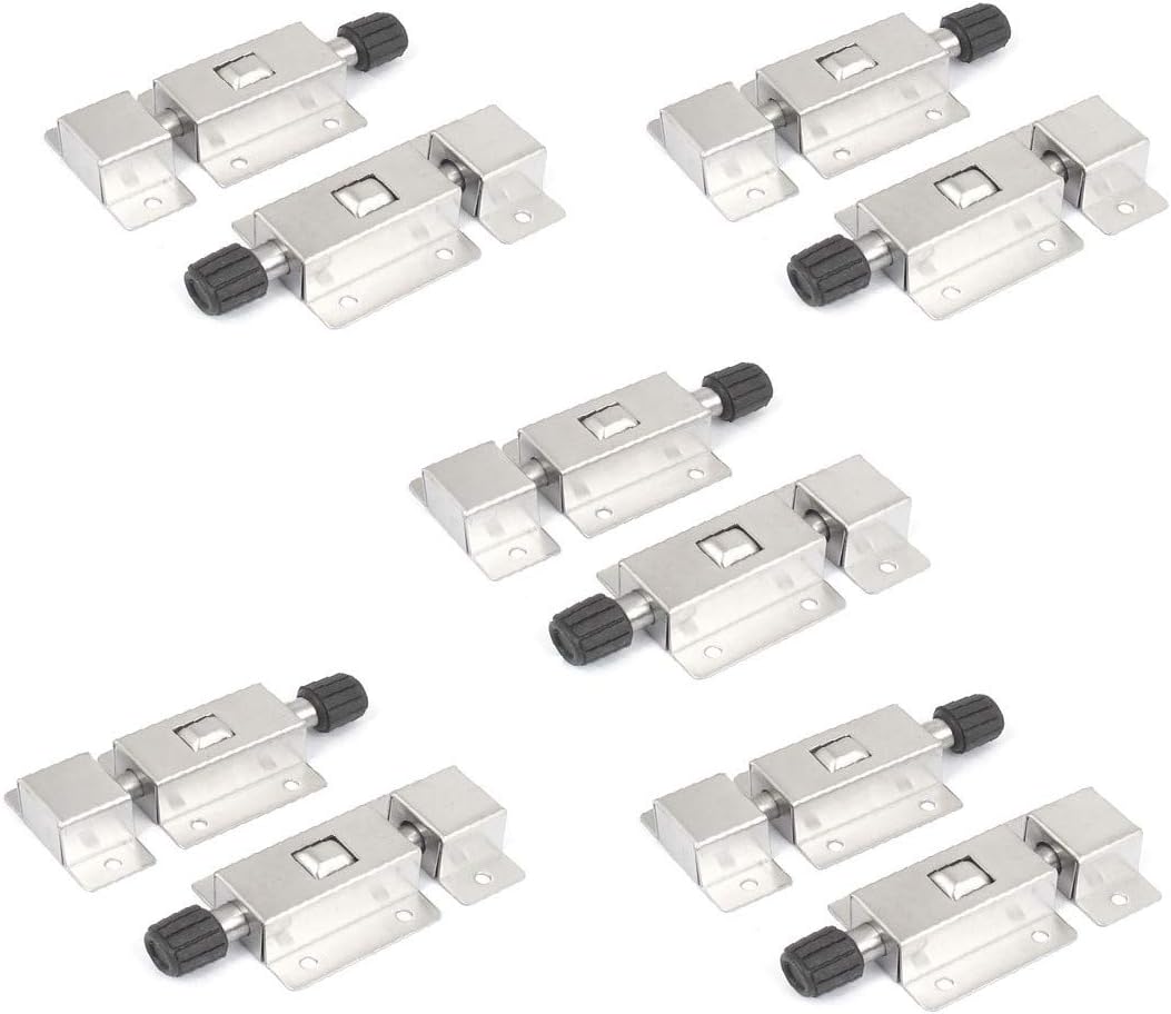 New Lon0167 Home Office Featured Push Button Metal reliable efficacy Gate Security Door docking connecting Bolt Latch 8.5cm Long 10pcs(id:1a2 df 7a 565)
