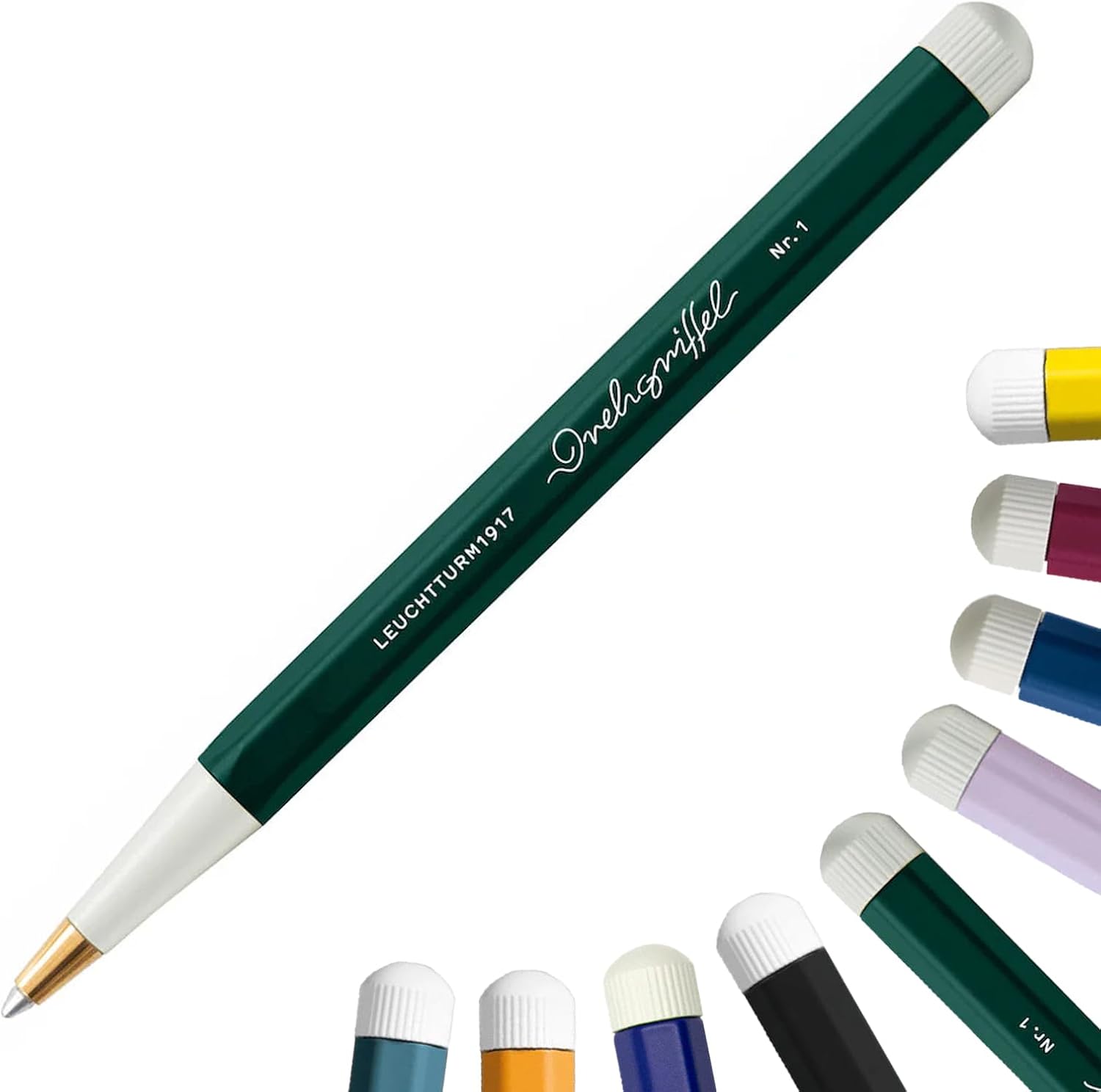 LEUCHTTURM1917 - Drehgriffel Writing Pen (Sky) - Ballpoint Pen with Royal Blue Ink Included