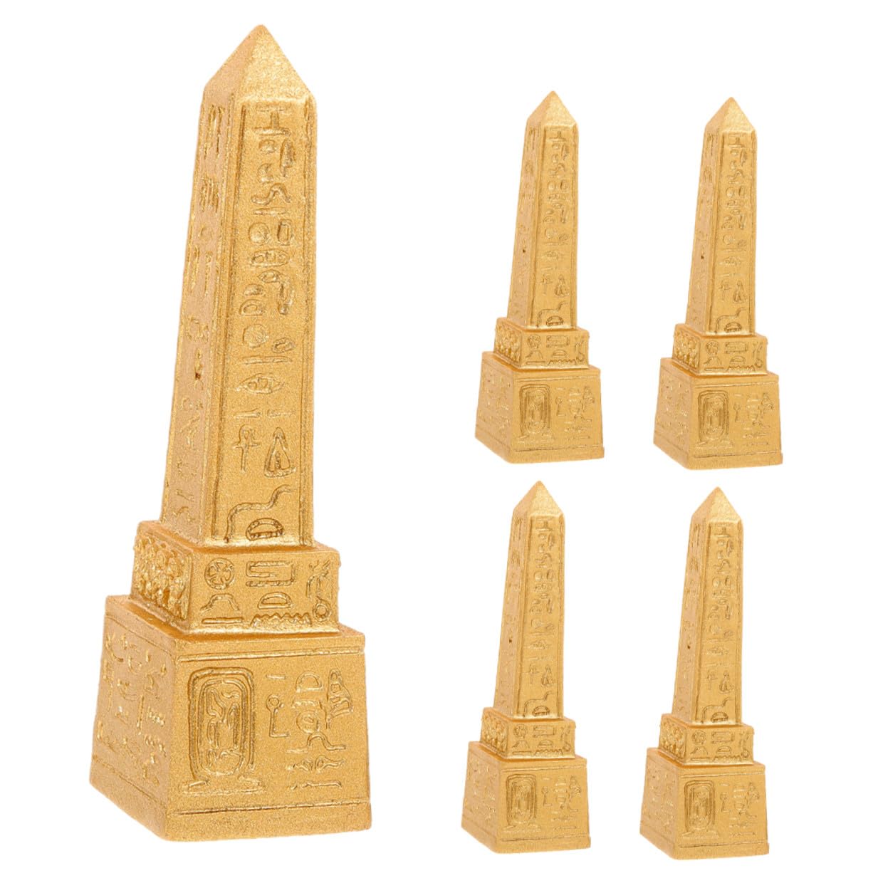 Figurines obélisque égyptien en résine pour décor de bureau et jeux de table x5