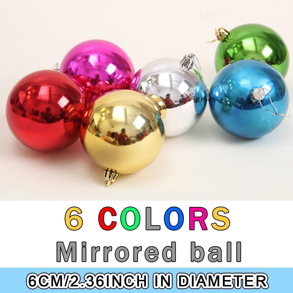 24 PCS 2.36' Shatterproof Christmas Ball Ornaments - Assorted Theme Decorations for Christmas Tree