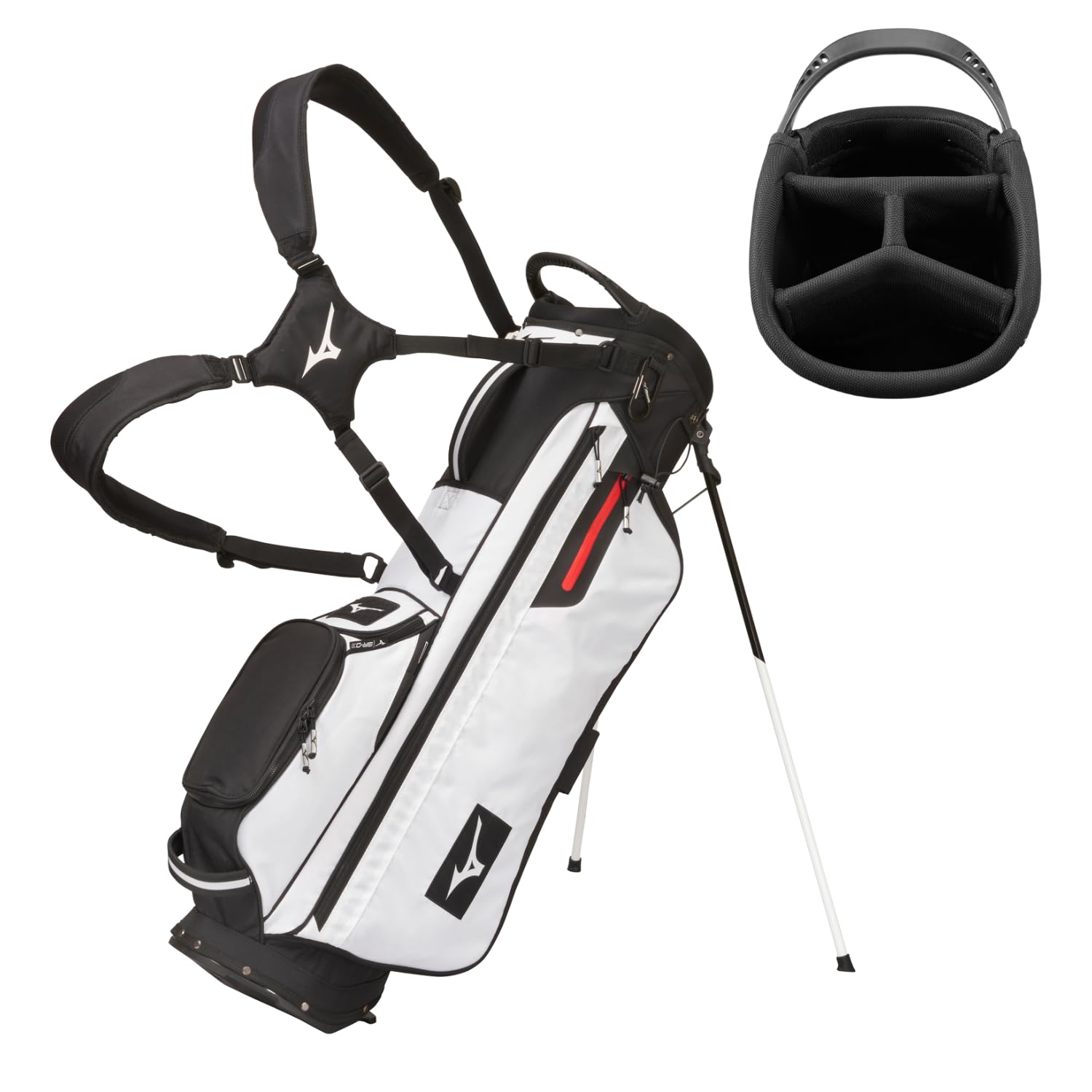 Amazon | [ミズノ] スタンドバッグ ホワイトブラック BR-D3 | MIZUNO