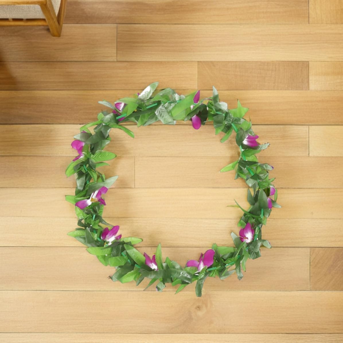 TOYANDONA Guirnalda de Fibra de Poliéster, Ligera y Hojas Verdes Hawaiana Flores Vibrantes Secado Rápido para Celebracion Verano para Fiestas Temáticas y Actividades Grupales