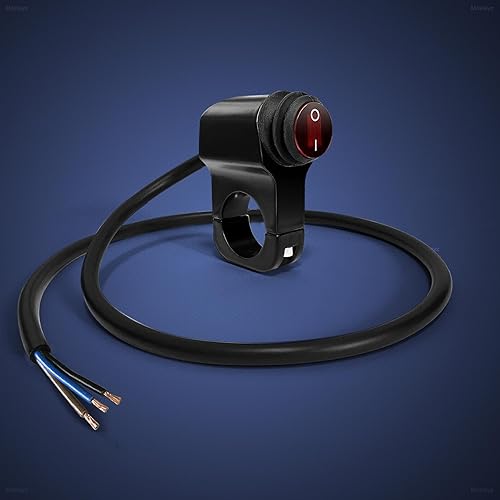 Miniatura 8 de Interruptor de luz ATV de 12 V, interruptor de manillar impermeable para motocicleta, interruptor de luz de motocicleta CNC de aleación de aluminio