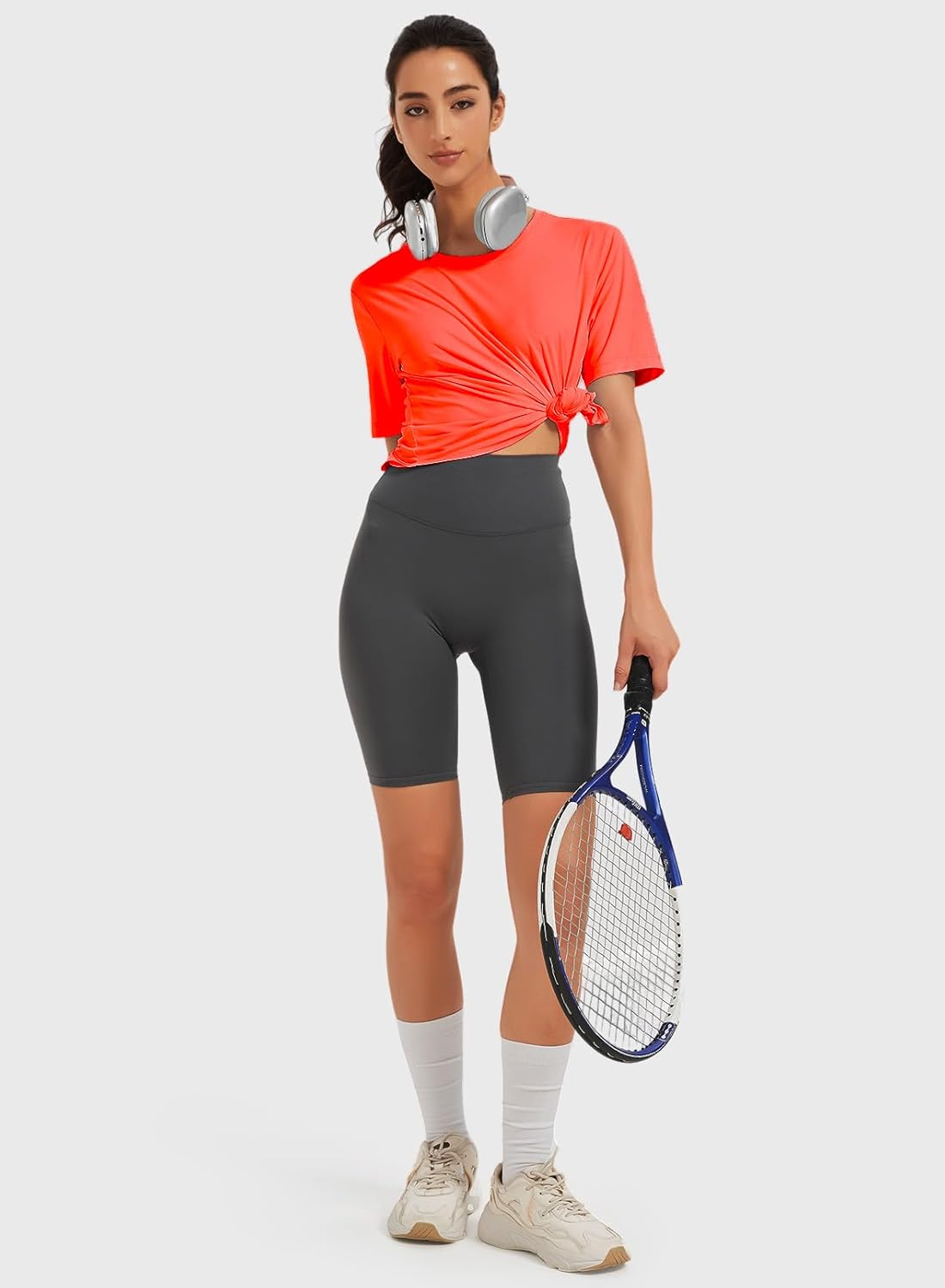 Hiverlay Workout Tops for Women UPF 50+ Short Sleeve Athletic Shirts with Side Slits - Image 7