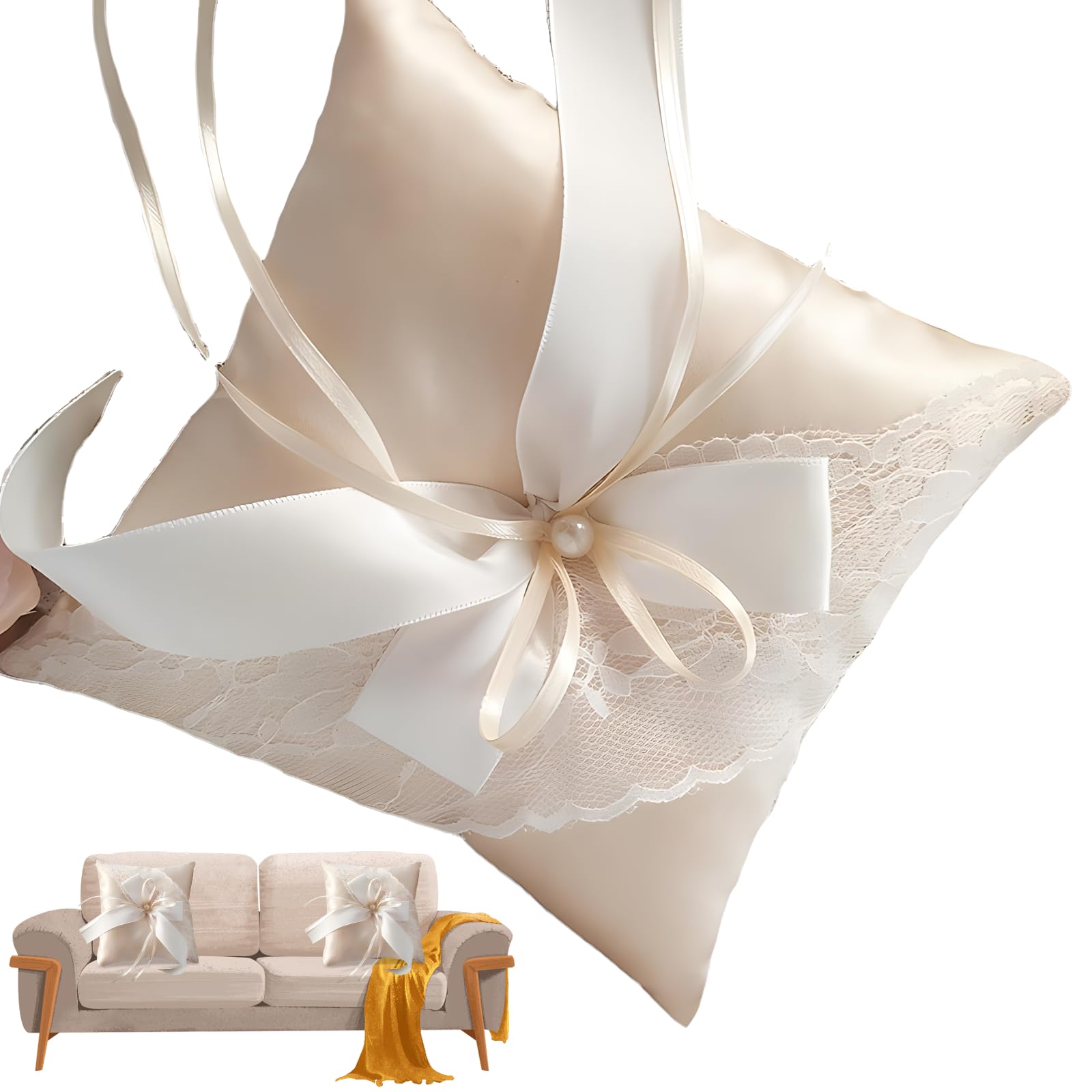 HomeDejavu HomeDejavu Anillos de Boda Almohada Almohada para Anillos Almohada de joyería Cojín de Anillo de Boda de Compromiso o Cojin Almohada de Anillo Utilizado como Anillo de Compromiso de Boda