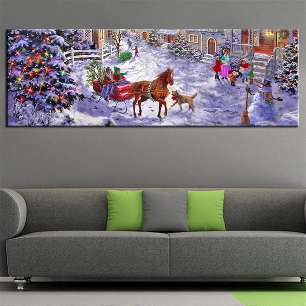 Diamond painting enfant et adulte activité créative Noël 70x200cm