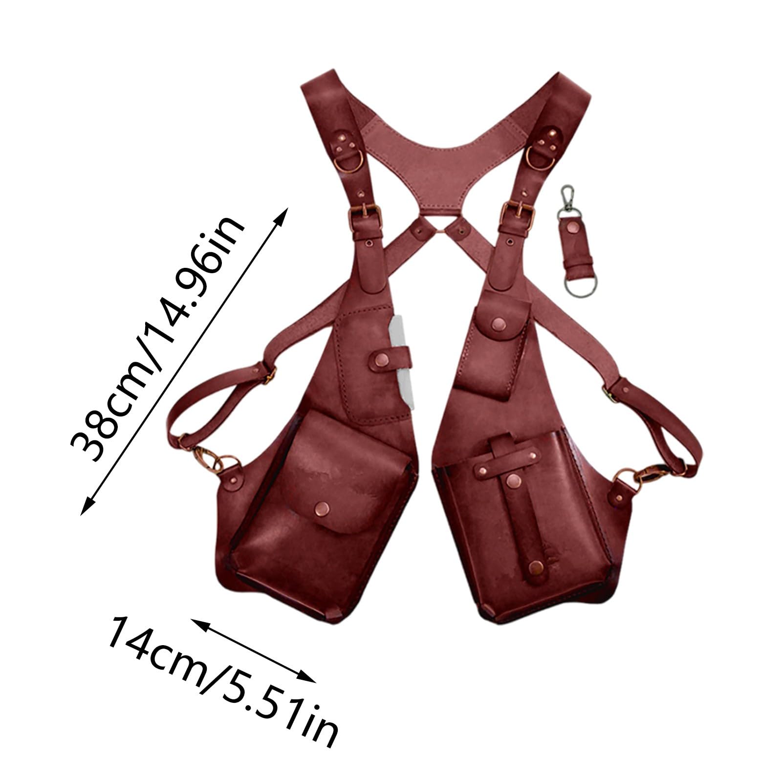 Halloween COSPLAY Mittelalterliche Retro Hosenträger Unterarm Satchel Weste