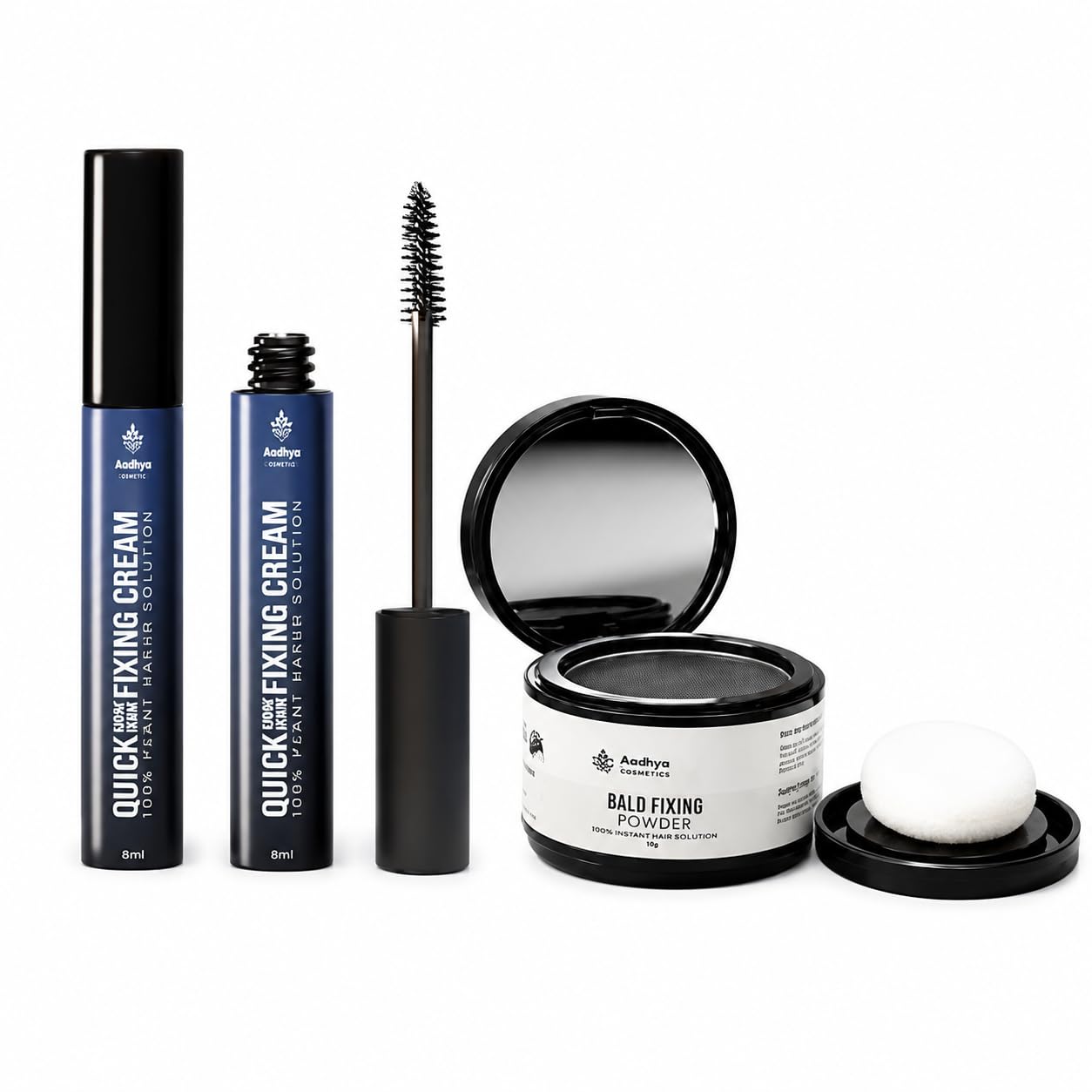 Aadhya Hair Coverage Combo | Gray Hair Touch Up Stick 4.5ml + Root Touch Up Powder 5gm | Instant Grey Root Cover, Bald Spot Concealer for Men & Women | Black-picture-29