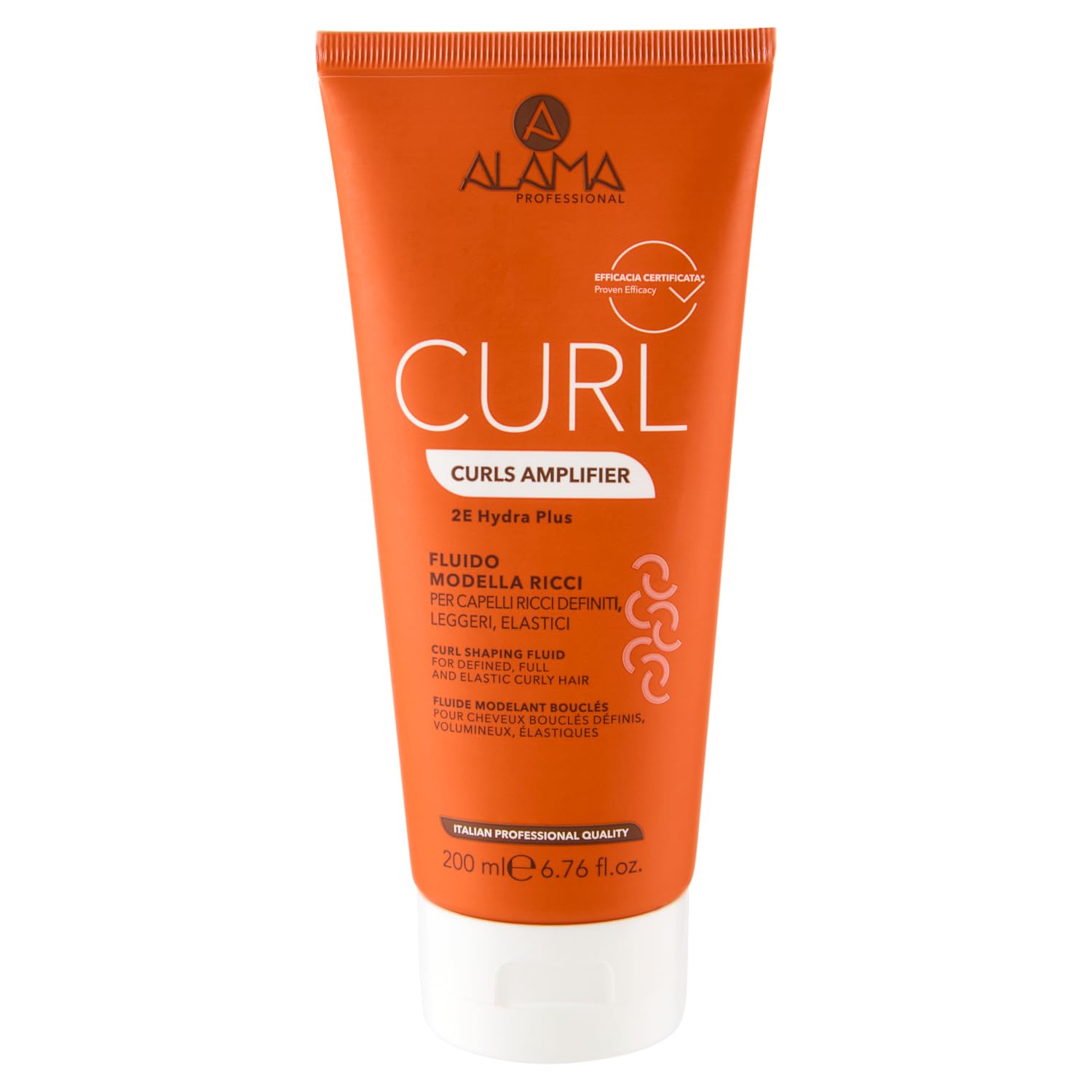Alama Curl - Fluido Modelador Activador De Rizos Para Cabello Rizado Definido, Con Cuerpo y Elástico, Con Aceite De Oliva y Eritritol, Antiencrespamiento e Hidratación duradera, 200 ml