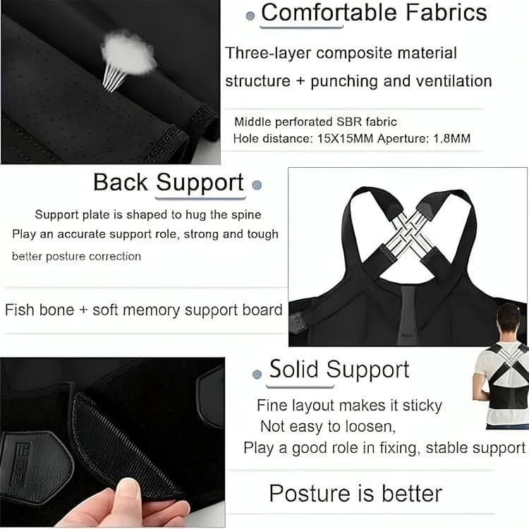 Image of DIYMAG Neoprene posture corrector Belt For Men & Women|Back Pain Relief posture corrector|Shoulder Support Straightener Brace For Spine|Clavicle Posture Corrector For Men And Women Pain Back Straight