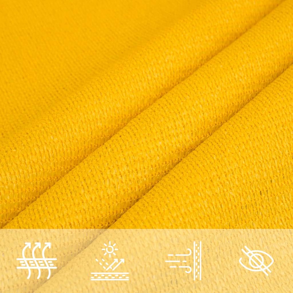 Tenda parasole quadrata, 2 x 2 m, colore giallo, protezione dai
