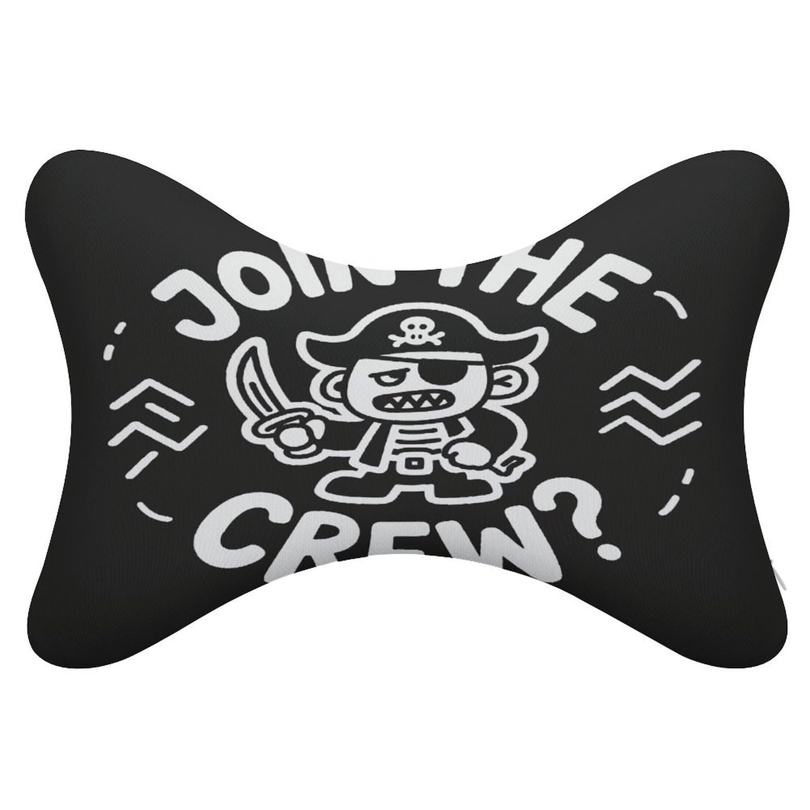 VstaDank Pirate Car Pillow Soft Car Neck Pillow Breathable Dog Bone Shaped Travel Neck Pillows Washable Removable All-Season Universal Cars Head Rest Pillows